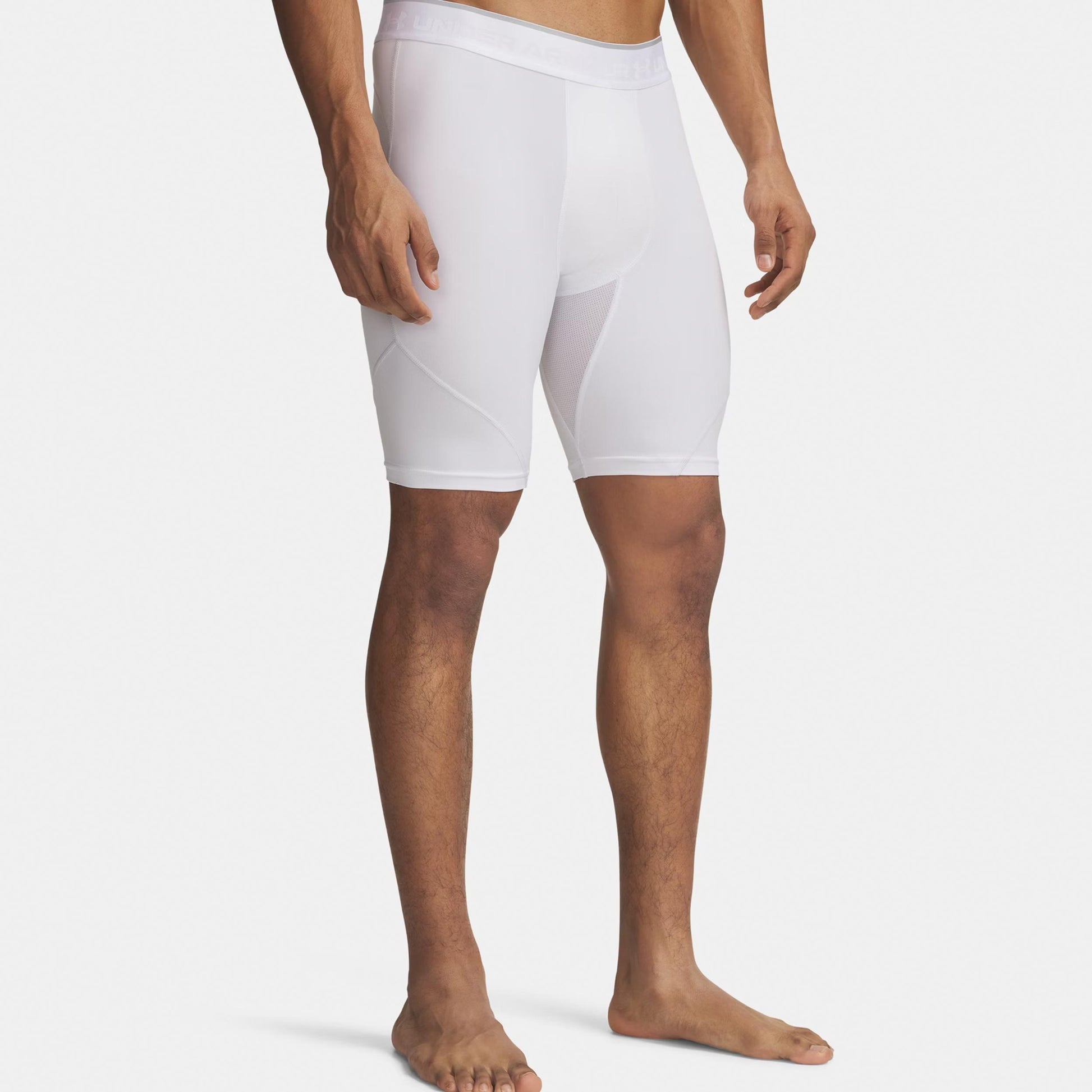 Under Armour Elite Long Shorts Hombres-blanco