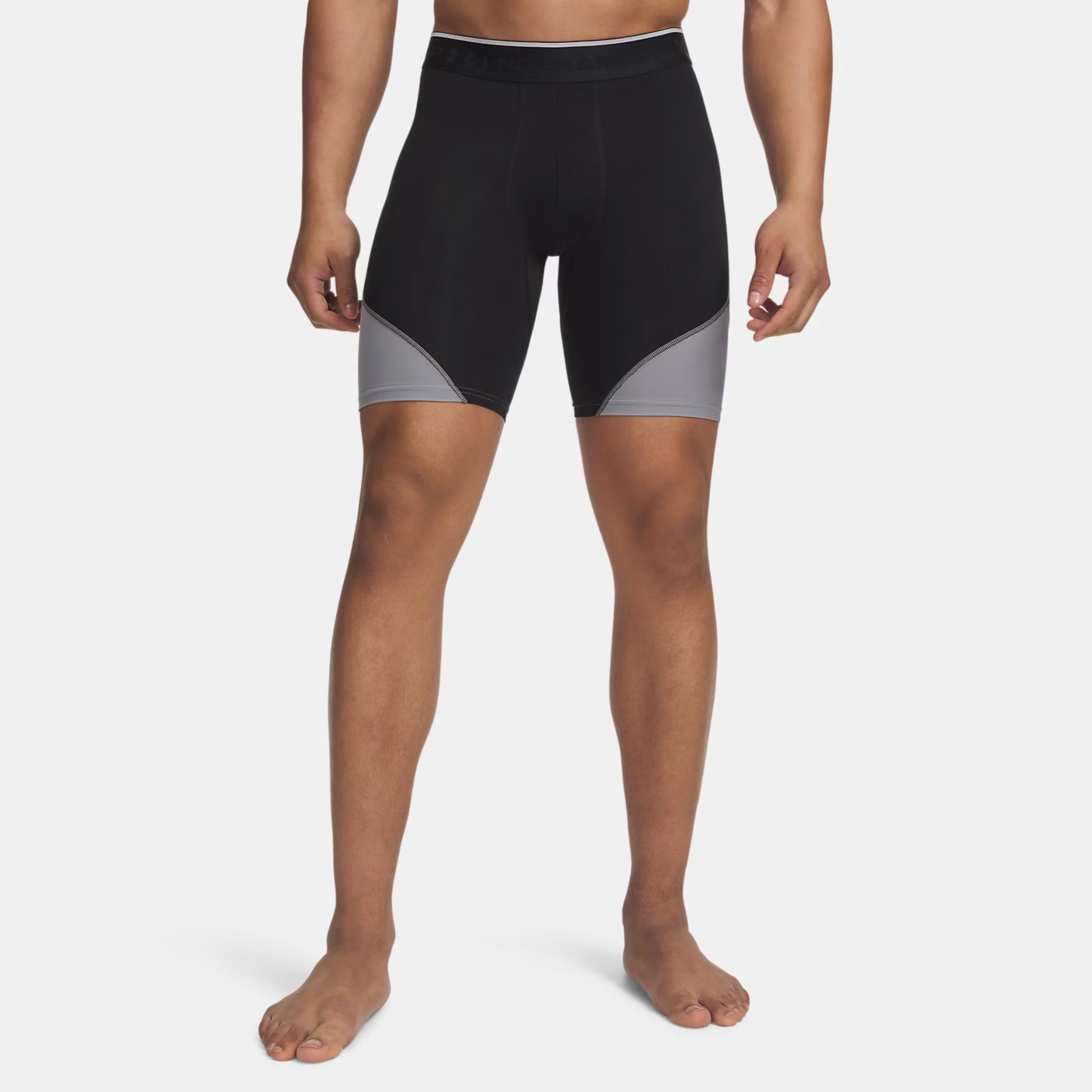 Under Armour Elite Long Shorts Hombres - negro, plateado