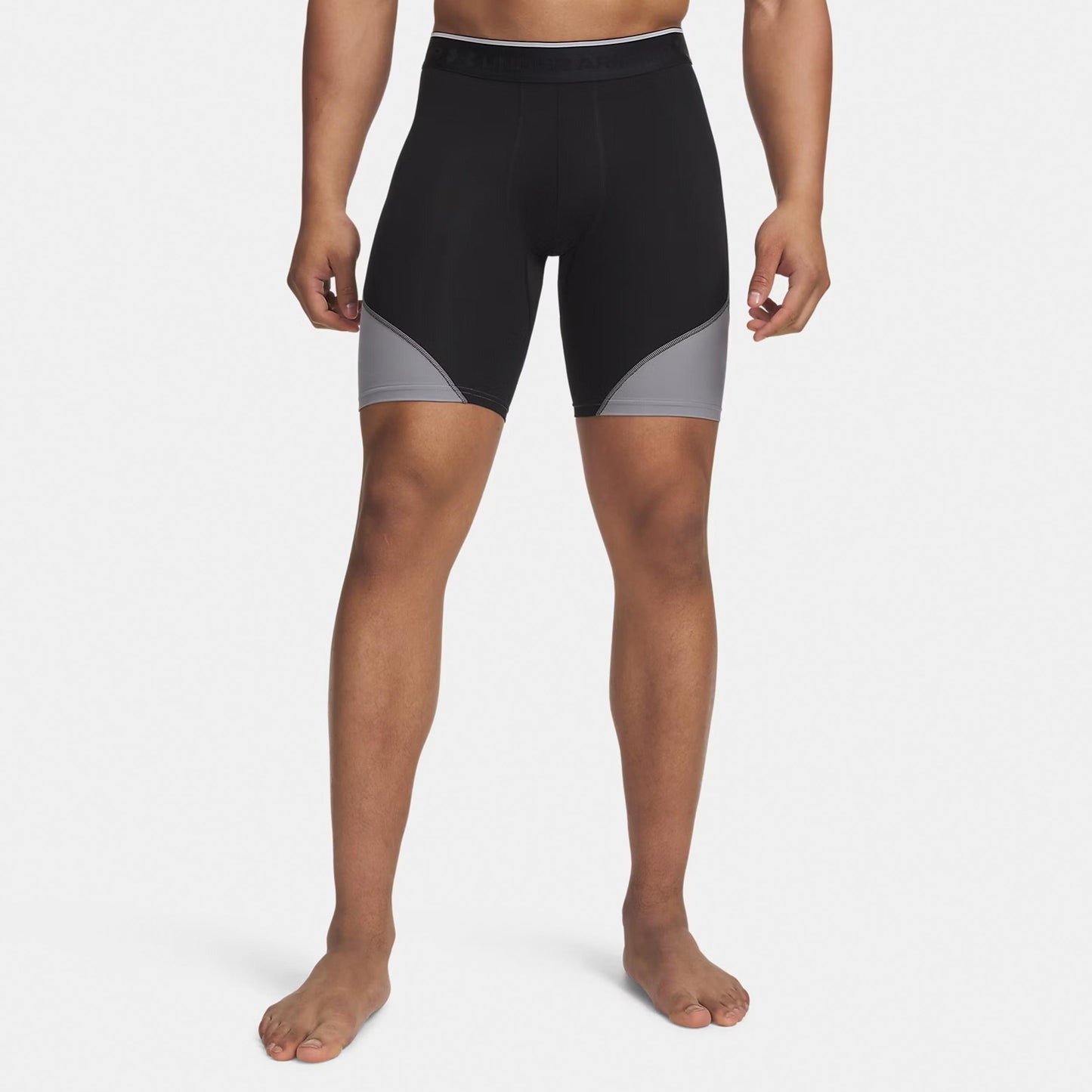 Under Armour Elite Long Shorts Hombres - negro, plateado