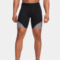 Elite Long Shorts Hombres - negro, plateado
