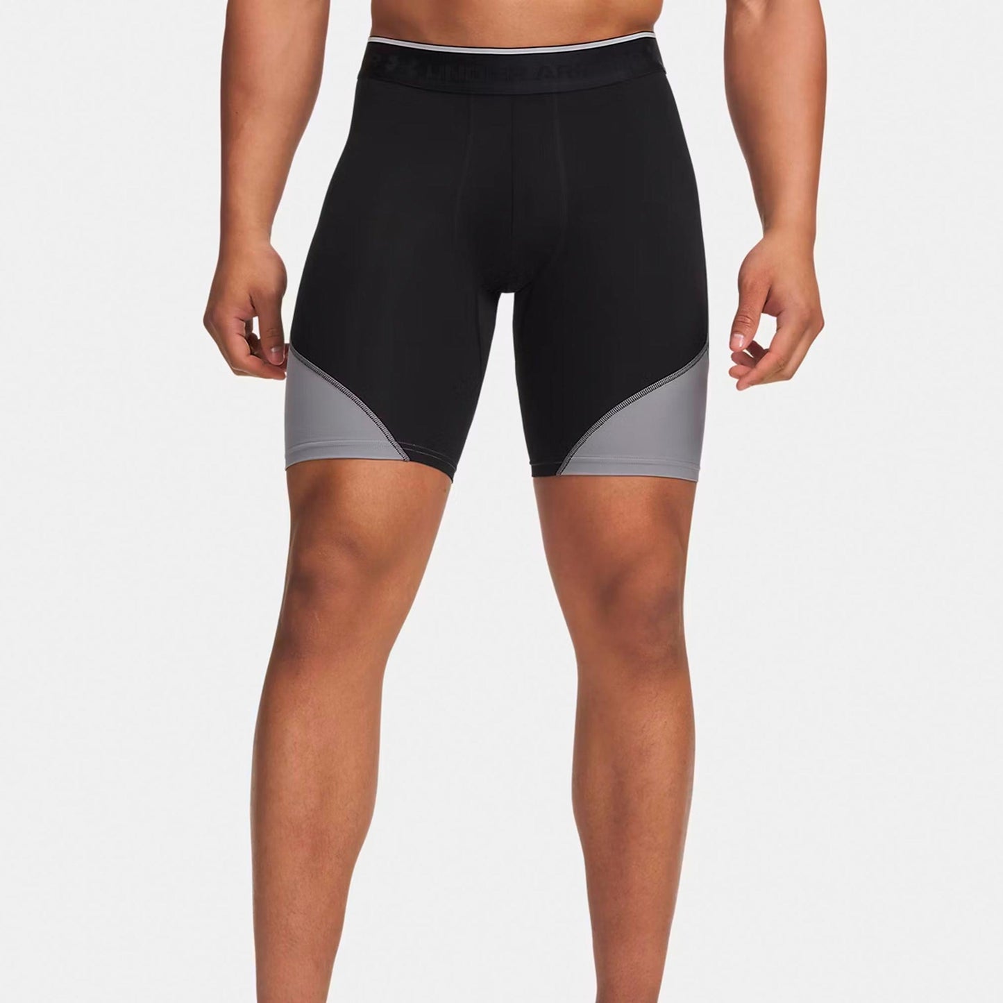 Under Armour Elite Long Shorts Hombres - negro, plateado