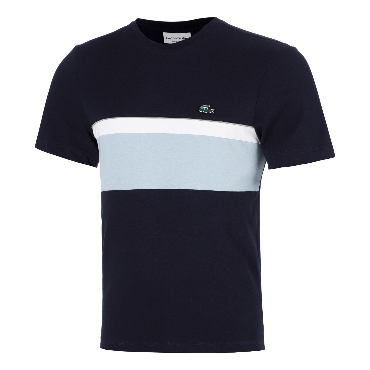 Lacoste Colorblock Camiseta de manga corta Hombres - azul oscuro, blanco