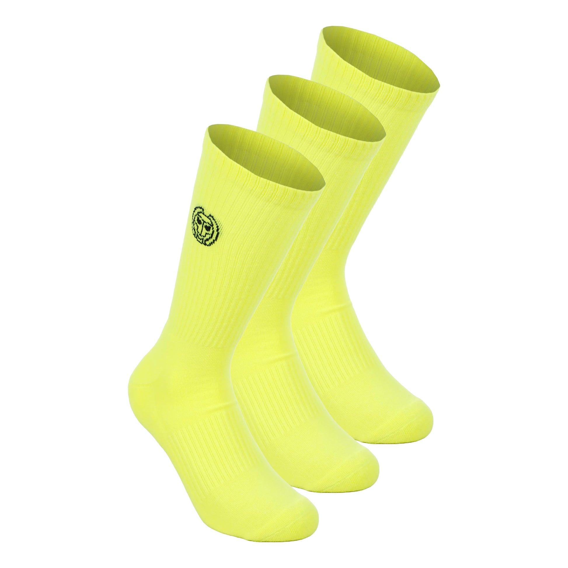 BIDI BADU Crew Performance Calcetines de tenis Pack de 3 -amarillo neón