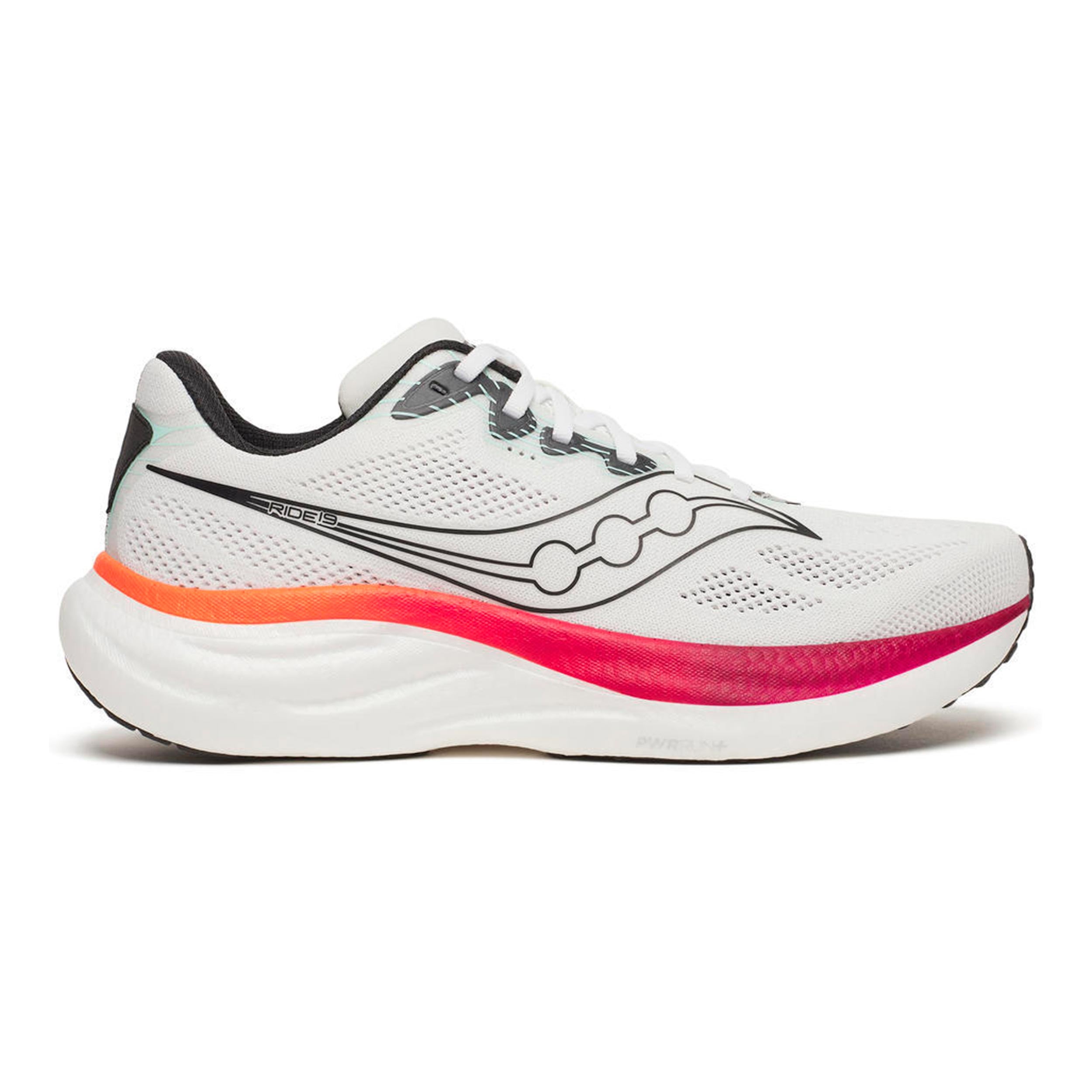 Saucony Ride 19 Zapatilla neutral Hombres-blanco, coral