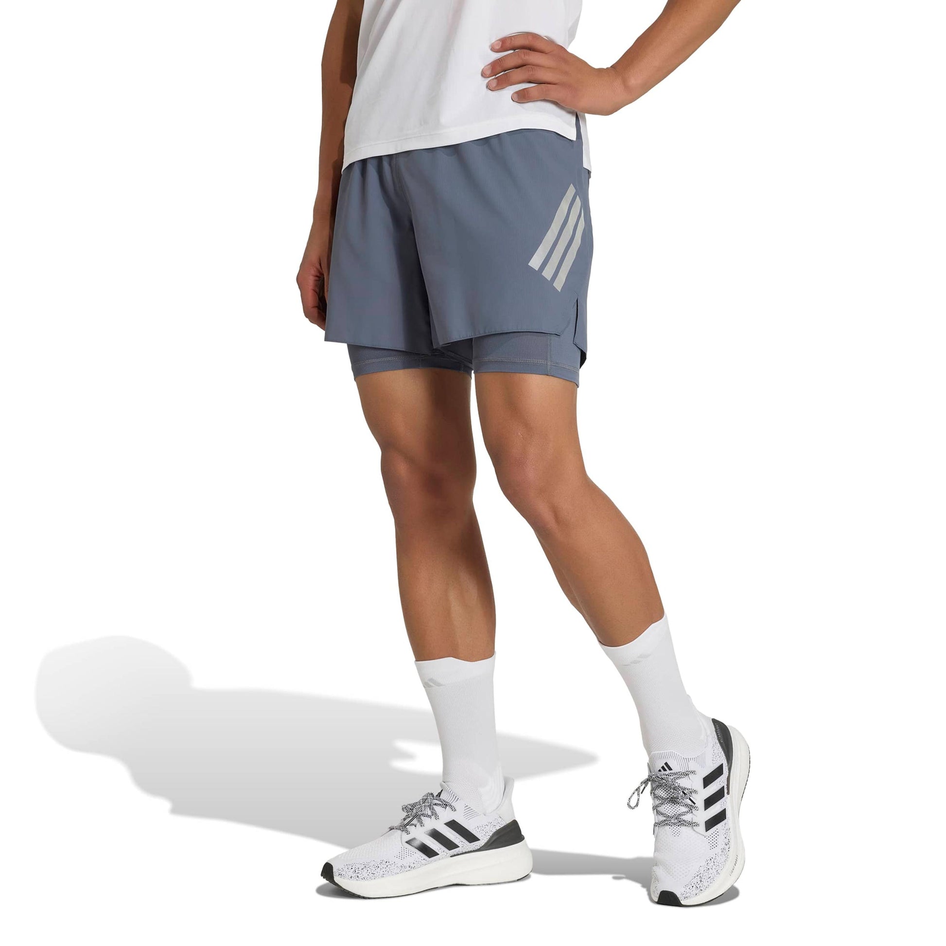 adidas adi365 2in1 Pantalones cortos Hombres - azul-gris