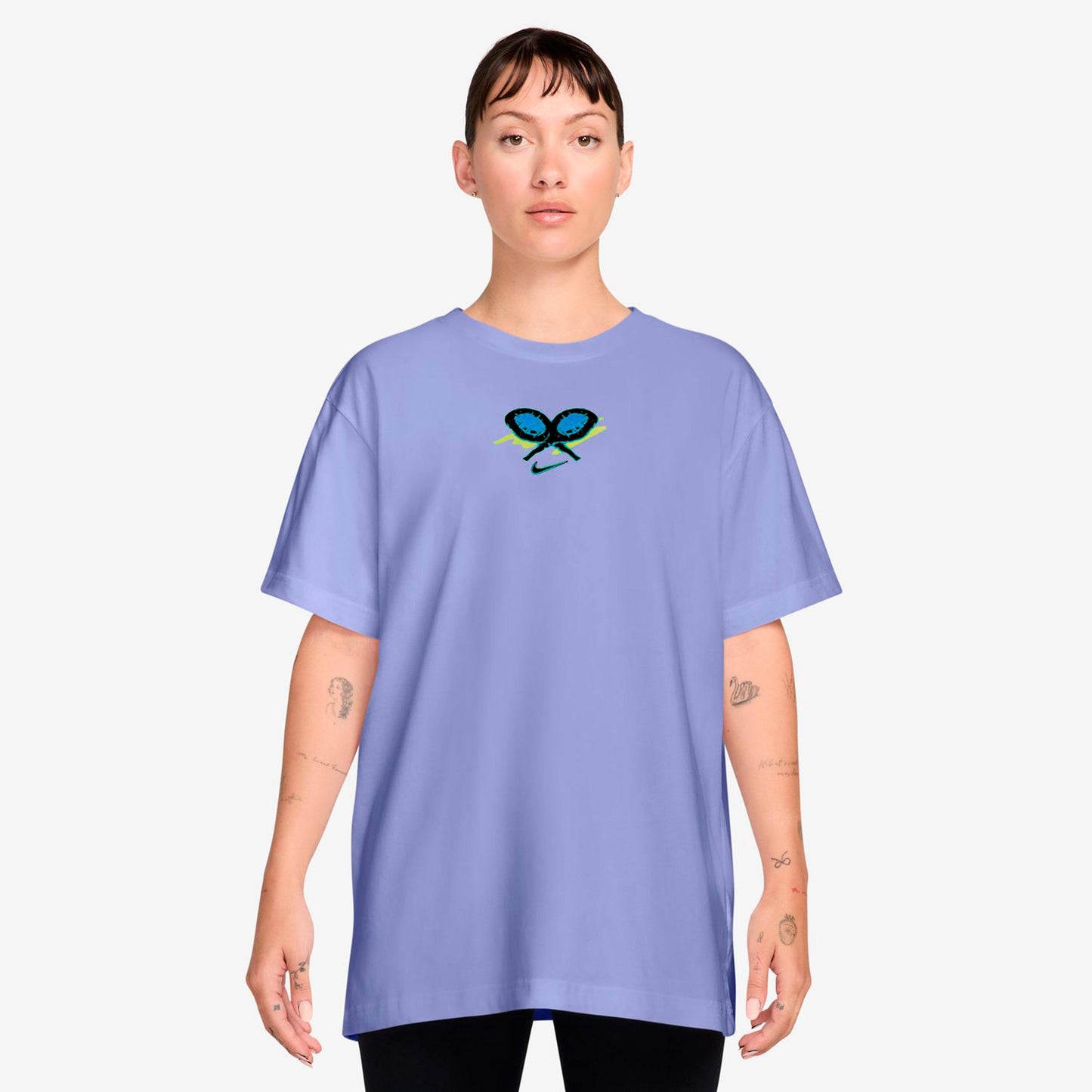 Nike Dri-Fit Slam Oversize Camiseta de manga corta Mujeres-azul-gris