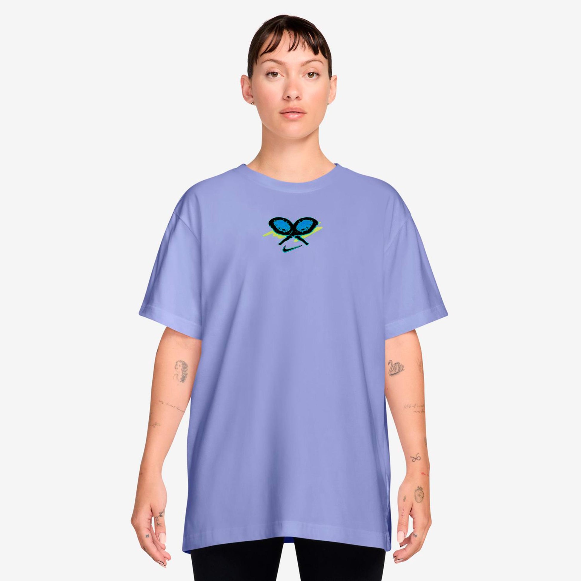 Nike Dri-Fit Slam Oversize Camiseta de manga corta Mujeres-azul-gris
