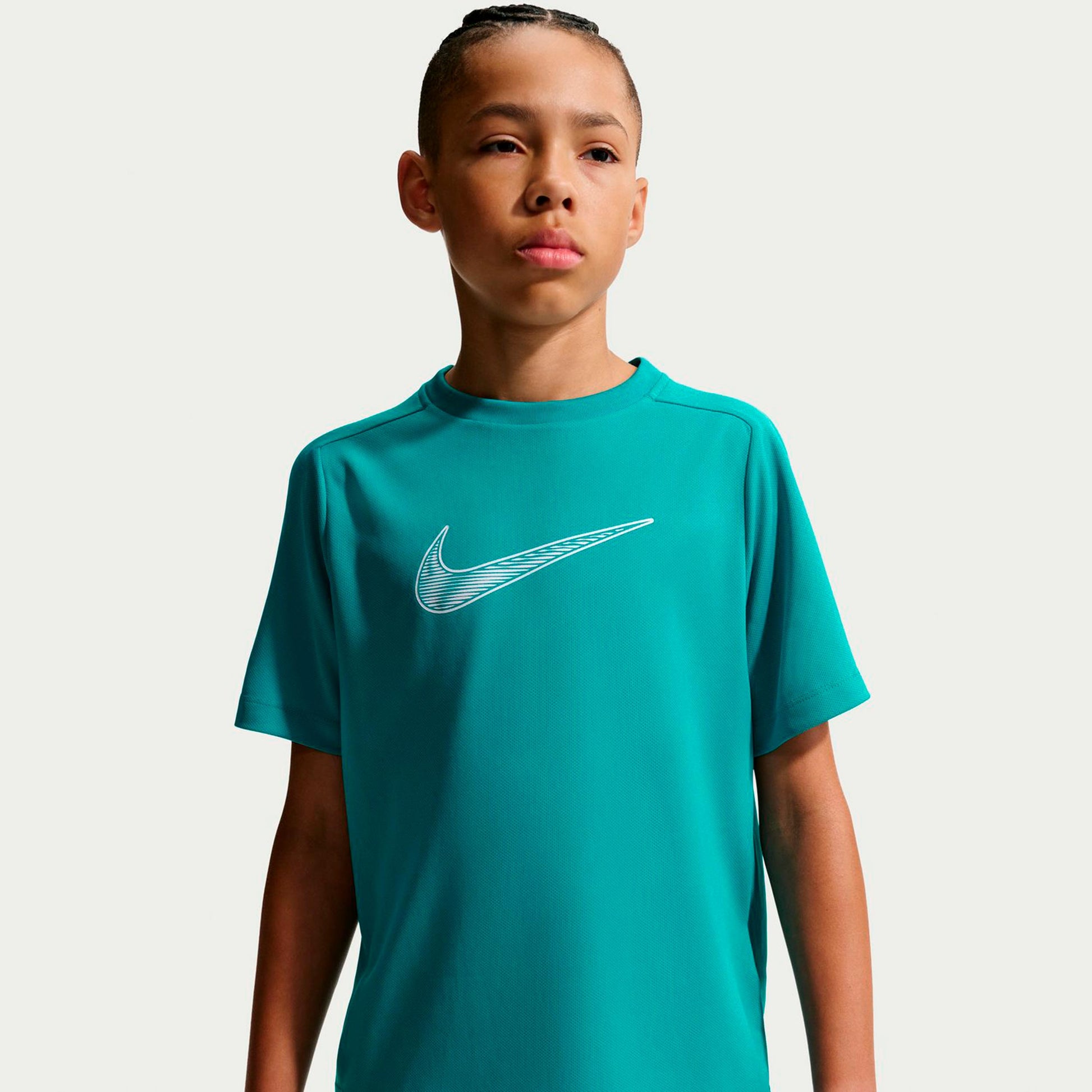 Nike Dri-Fit Multi  Camiseta de manga corta Niños - color petróleo, blanco