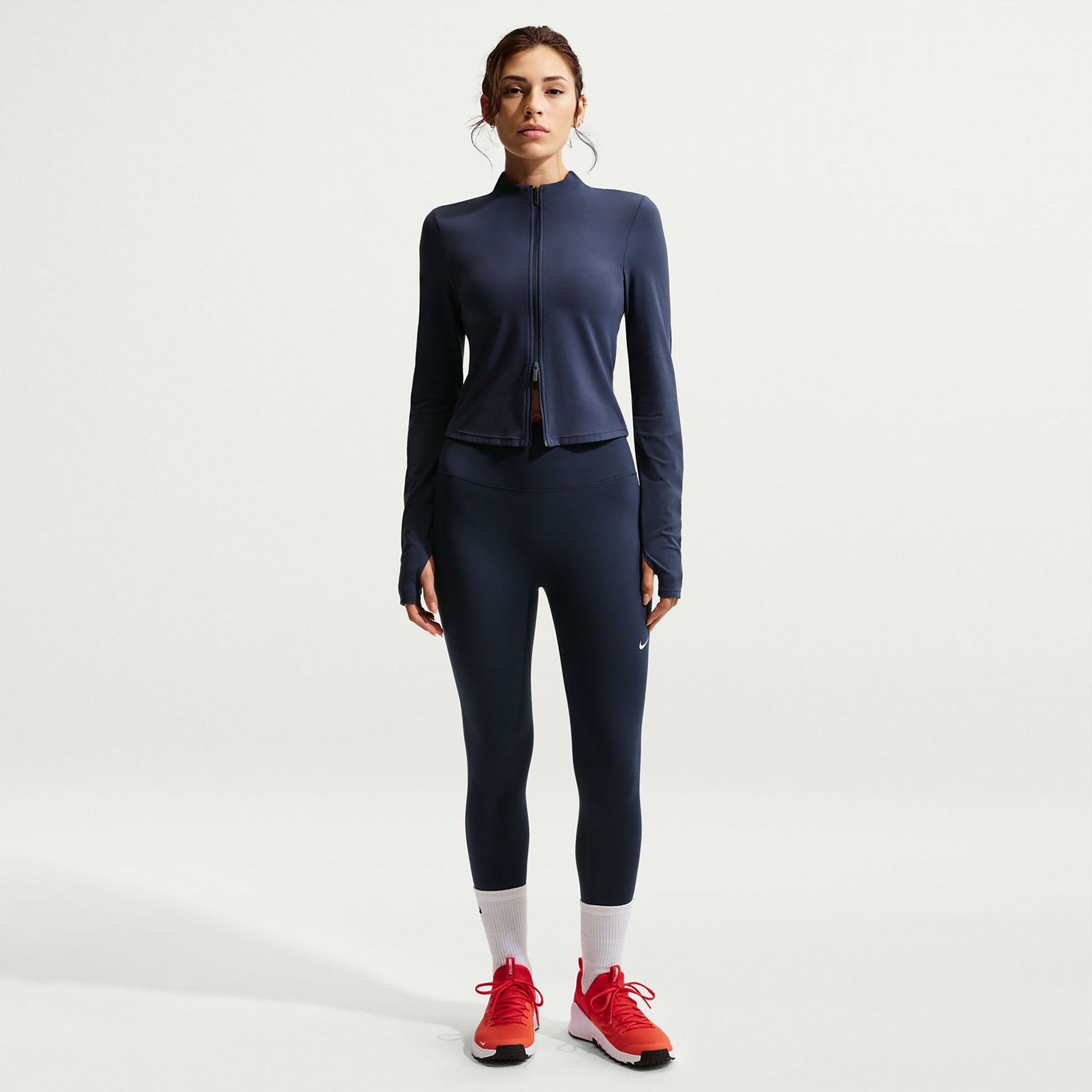 Nike Dri-Fit One High Rise 7/8 Malla Mujeres - azul oscuro