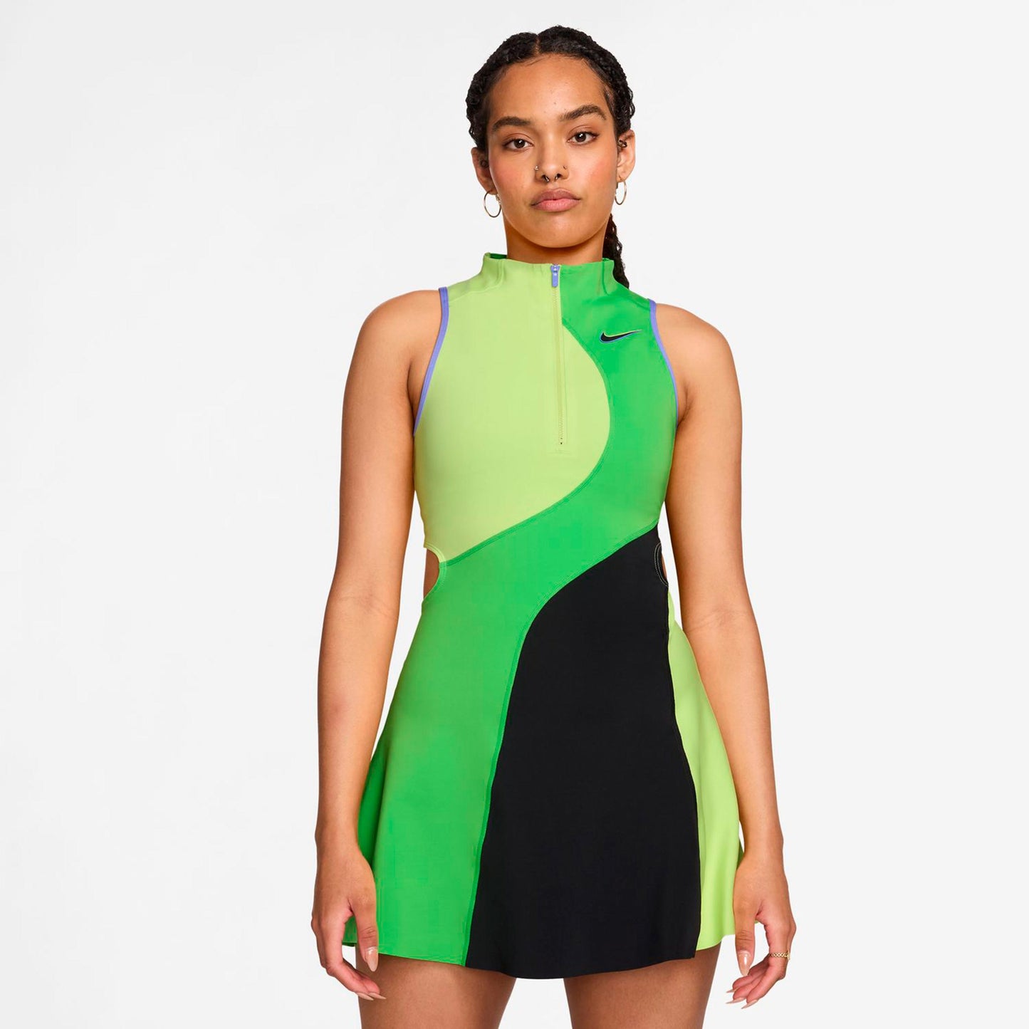 Nike Court Dri-Fit Slam Vestido Mujeres-lima, verde