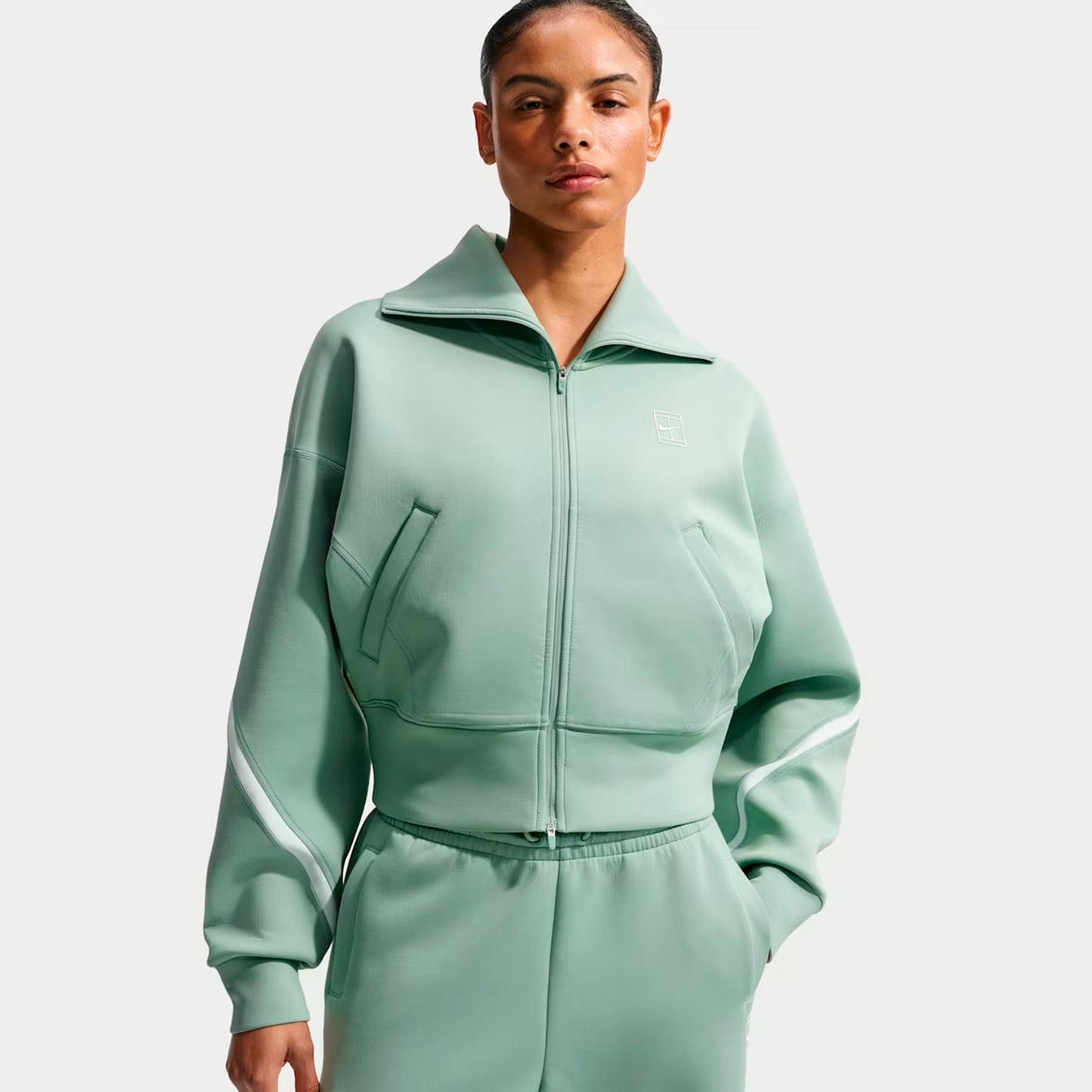 Nike Court Dri-Fit Advantage  Chaqueta de entrenamiento Mujeres - blanco rot, blanco