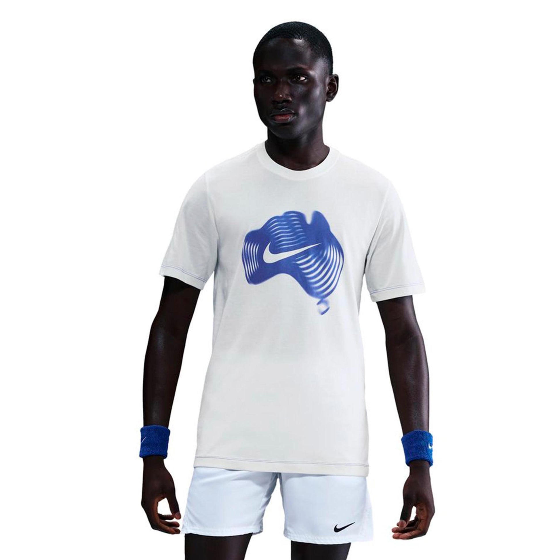 Nike Court Dri-Fit Camiseta de manga corta Hombres-crema, azul