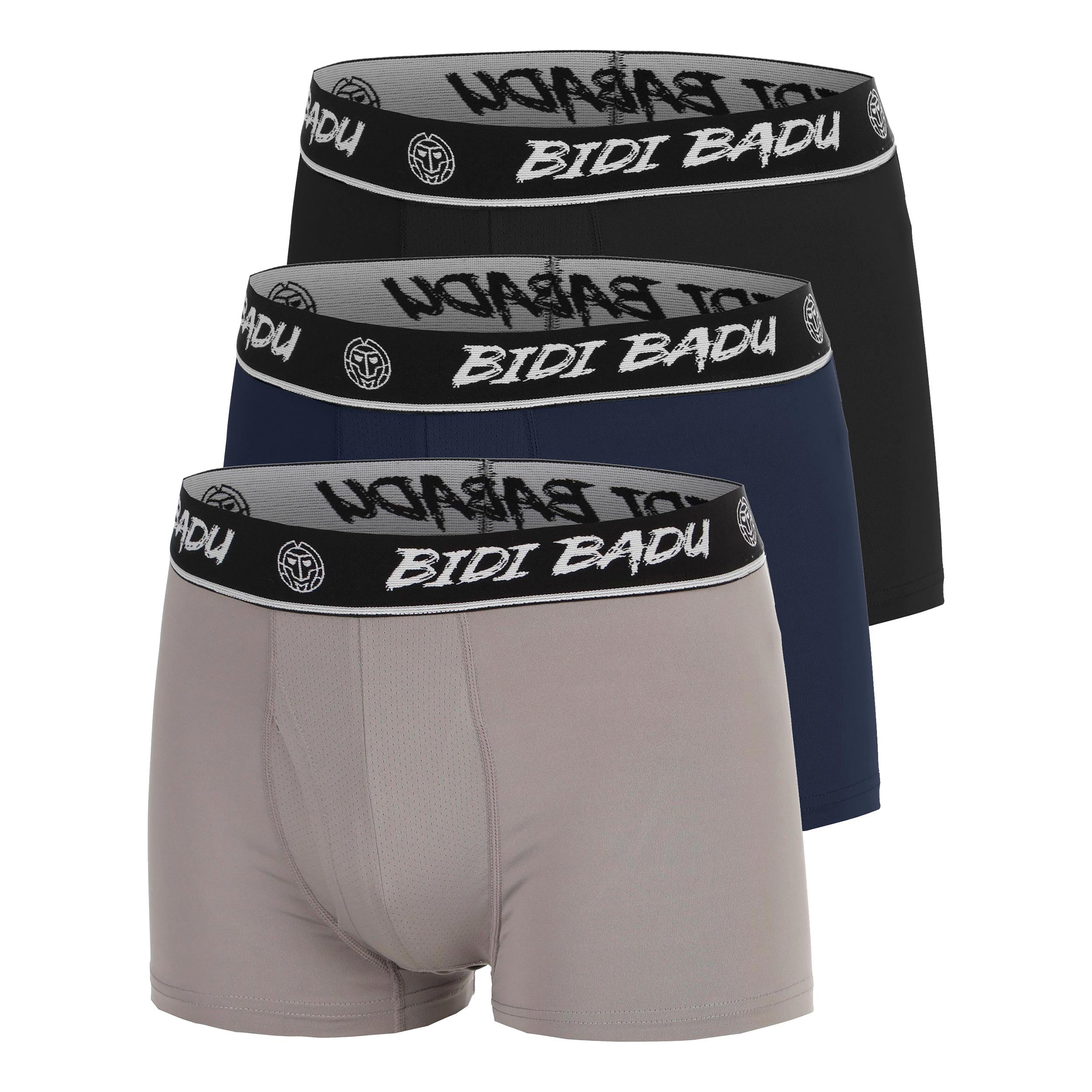 BIDI BADU Calzoncillos tipo bóxer - Pack de 3 Hombres-azul oscuro, negro