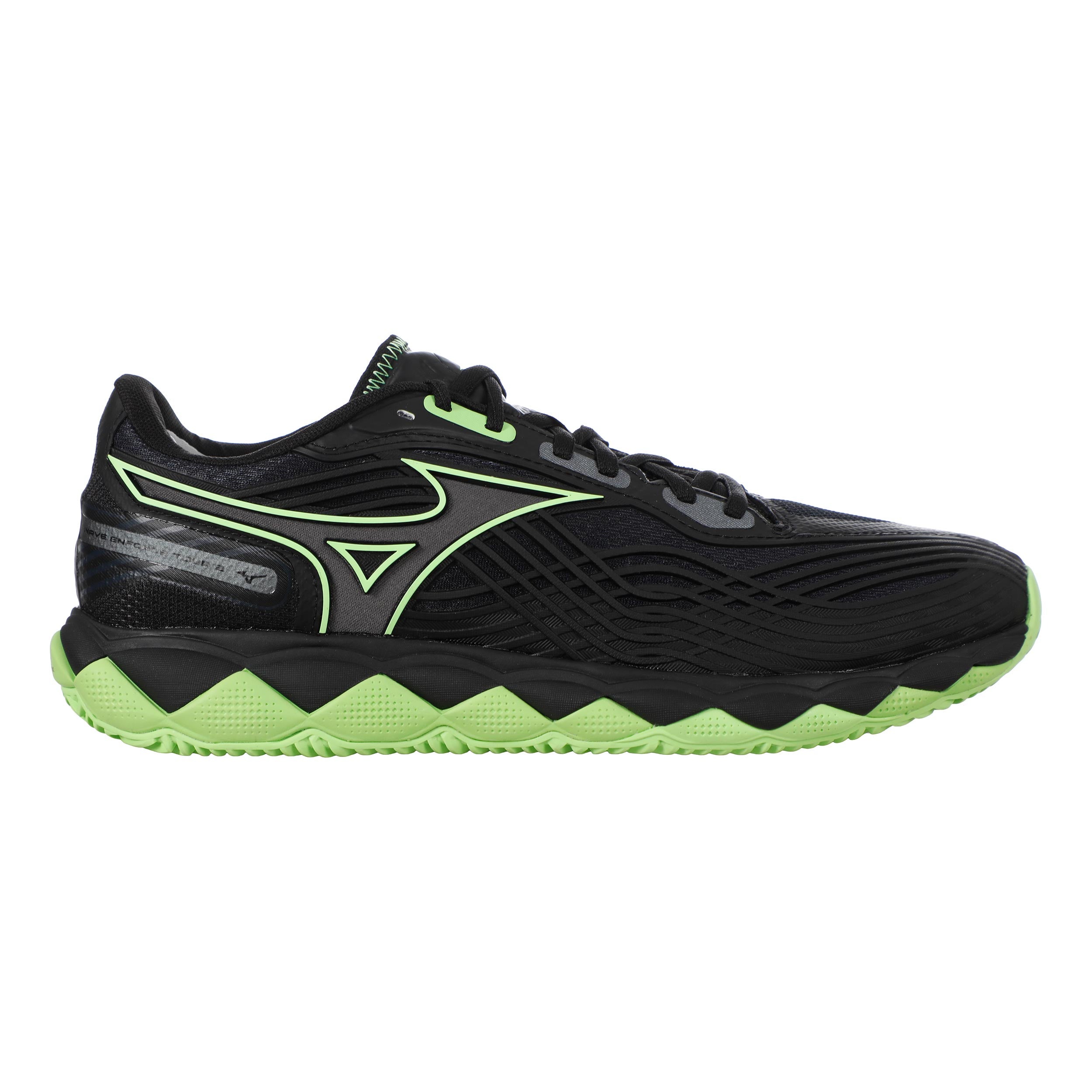シューズ(男性用) Mizuno WAVE ENFORCE TOUR 2 27cm Wave Enforce Tour 2 Zapatilla de pádel Hombres - negro, verde neón