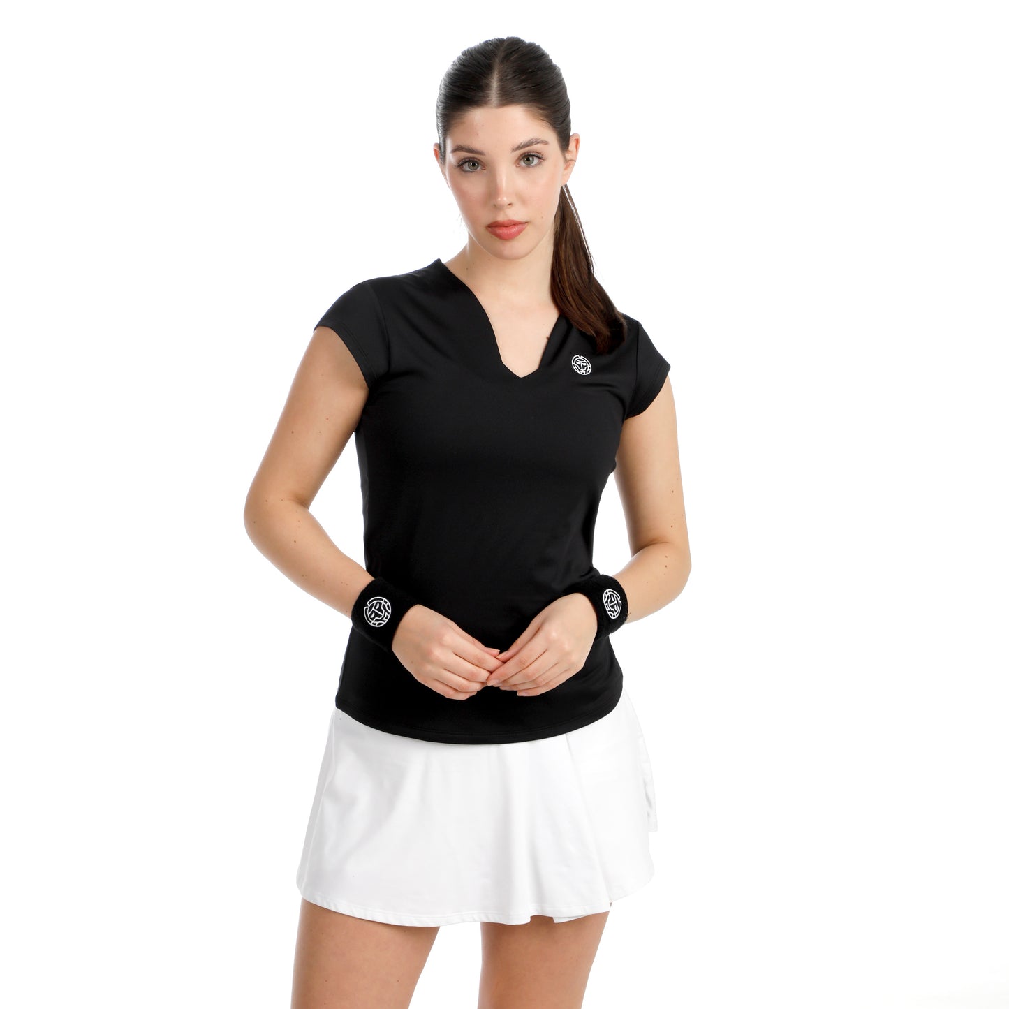 BIDI BADU Crew 2.0 V-Neck Camiseta de manga corta Mujeres-negro