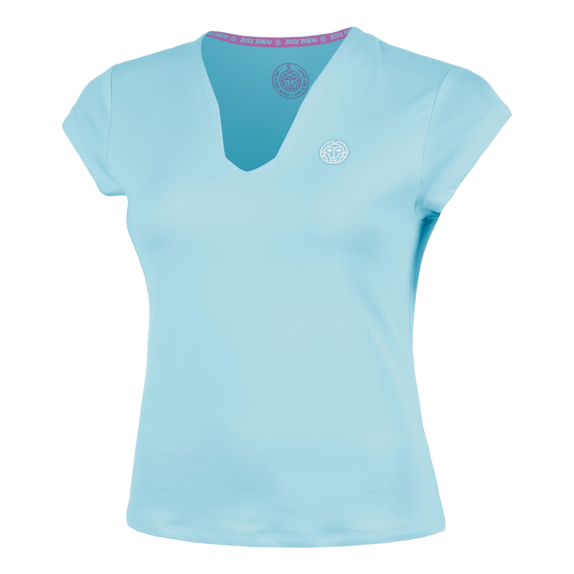 BIDI BADU Out of Control V-Neck Camiseta de manga corta Mujeres-azul claro