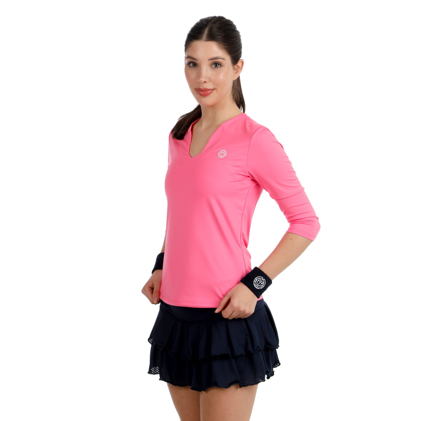 BIDI BADU Crew 2.0 V-Neck Camiseta de manga larga Mujeres-rosa