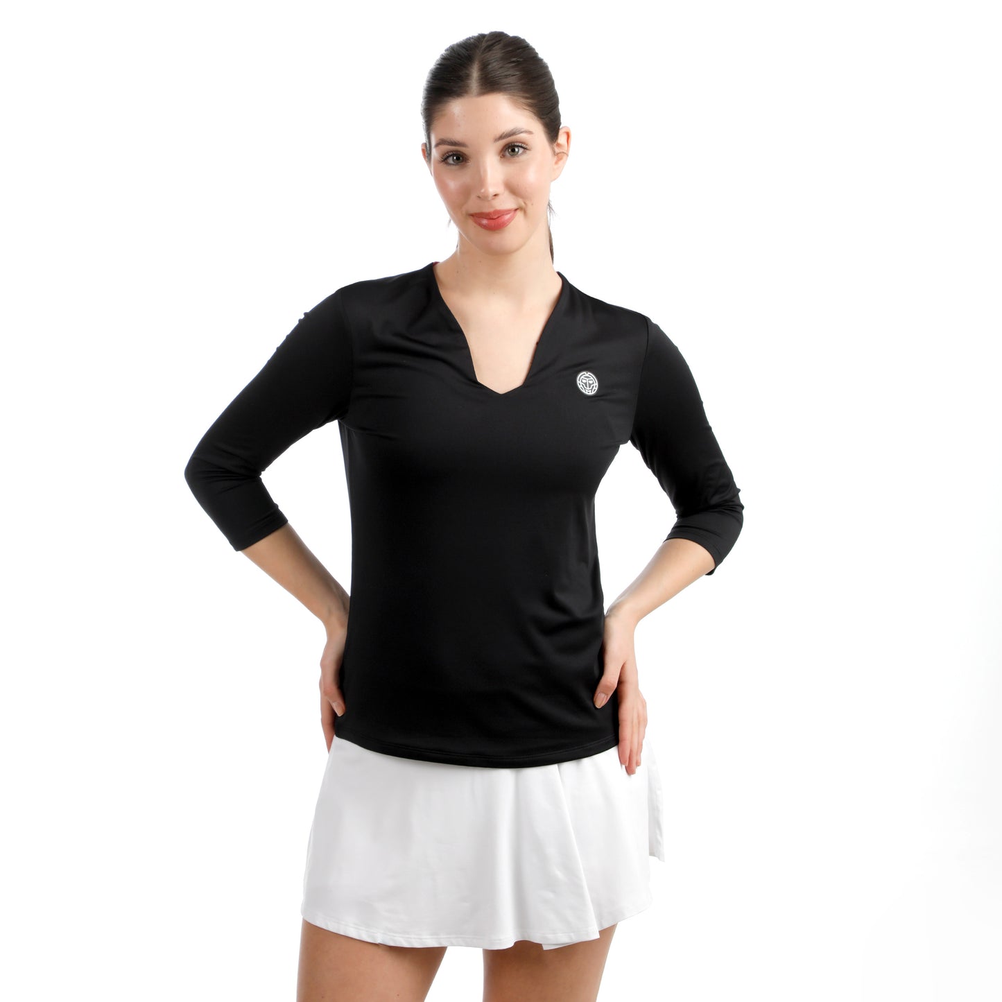 BIDI BADU Crew 2.0 V-Neck Camiseta de manga larga Mujeres-negro