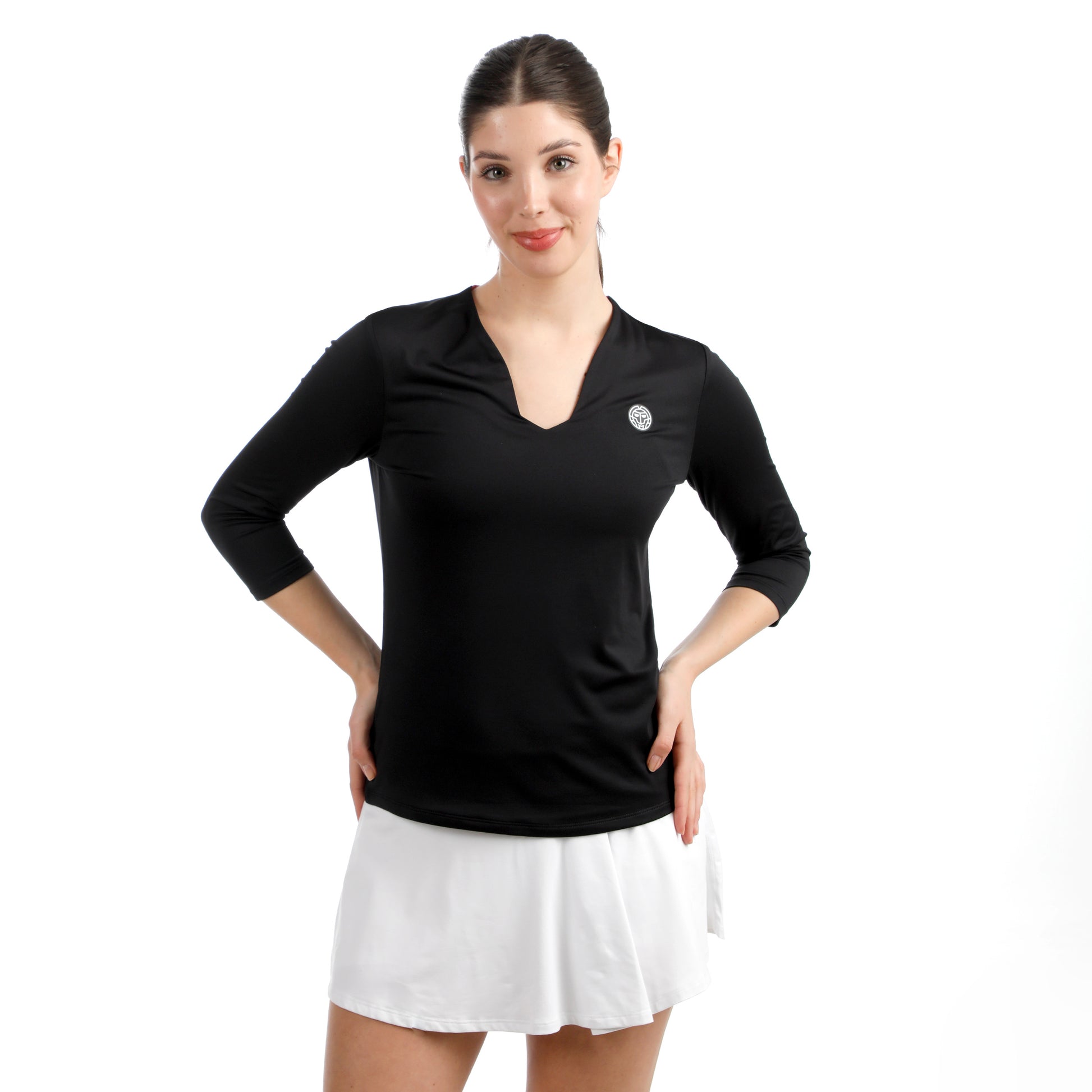 BIDI BADU Crew 2.0 V-Neck Camiseta de manga larga Mujeres-negro