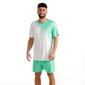 Crew 2.0 Camiseta de manga corta Hombres-verde, blanco