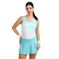 Crew Racerback Camiseta de tirantes Mujeres-turquesa, blanco