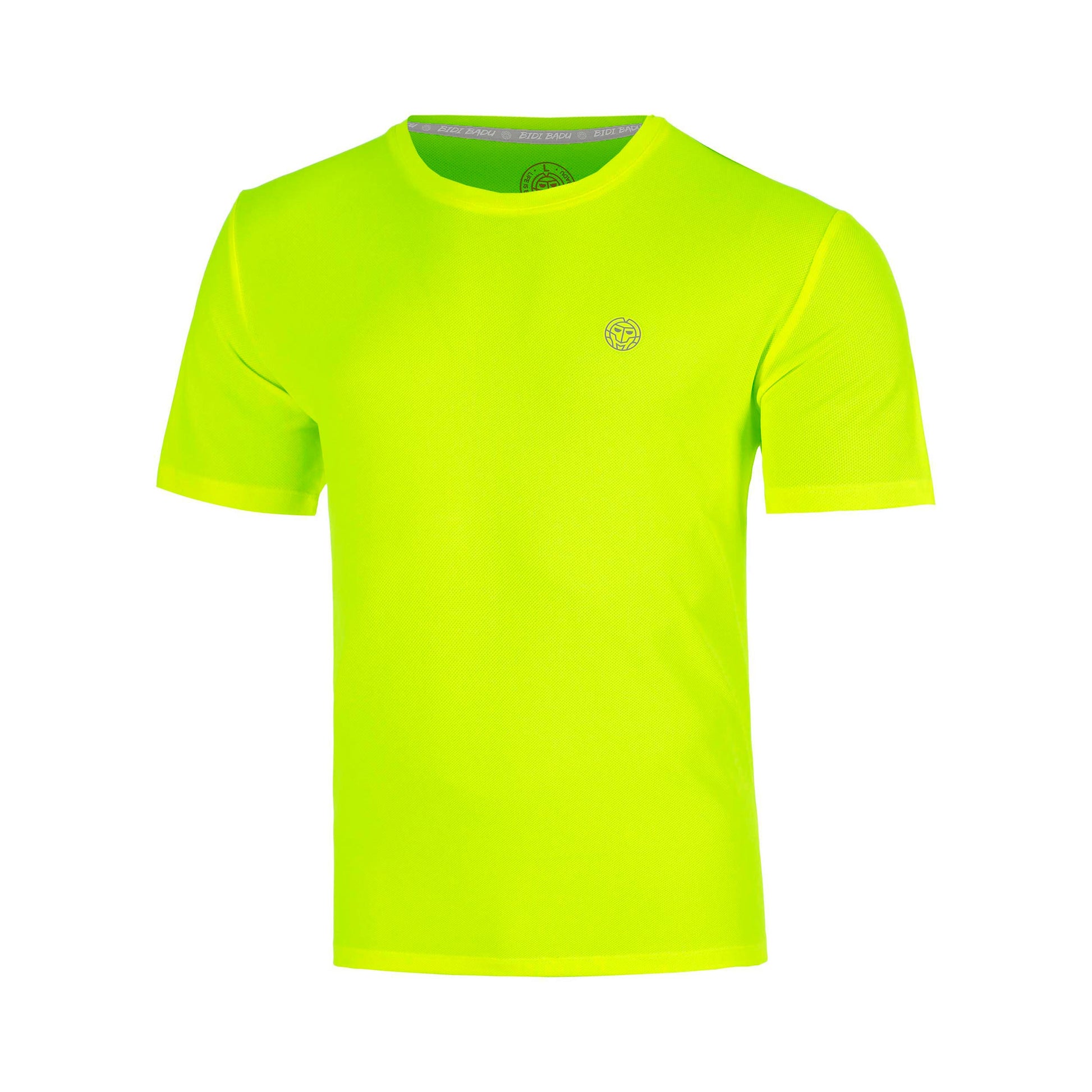 BIDI BADU Solid Camiseta de manga corta Chicos-amarillo neón