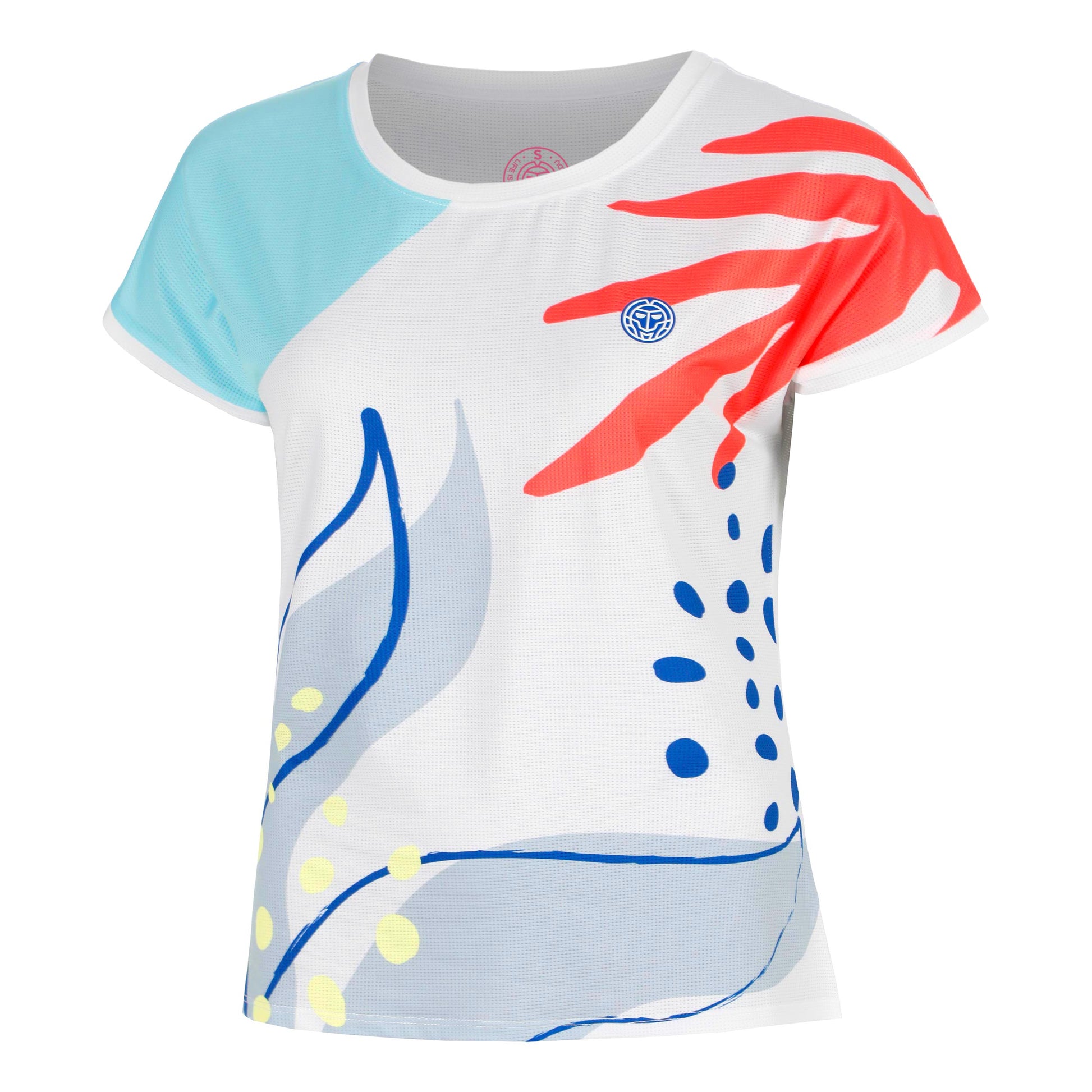 BIDI BADU Hey Laguna Camiseta de manga corta Mujeres-blanco, multicolor