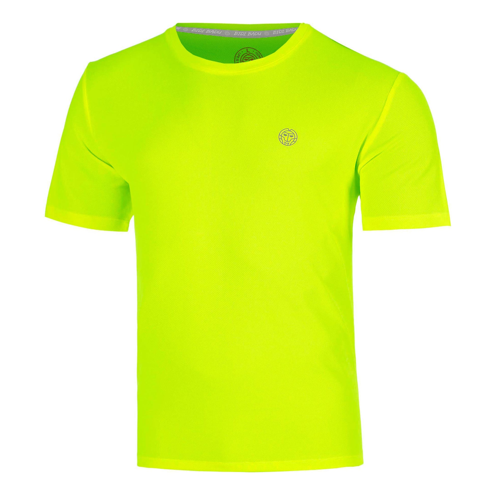 BIDI BADU Solid Camiseta de manga corta Hombres-amarillo neón