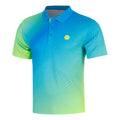 Out of Control Polo Hombres-azul, amarillo neón
