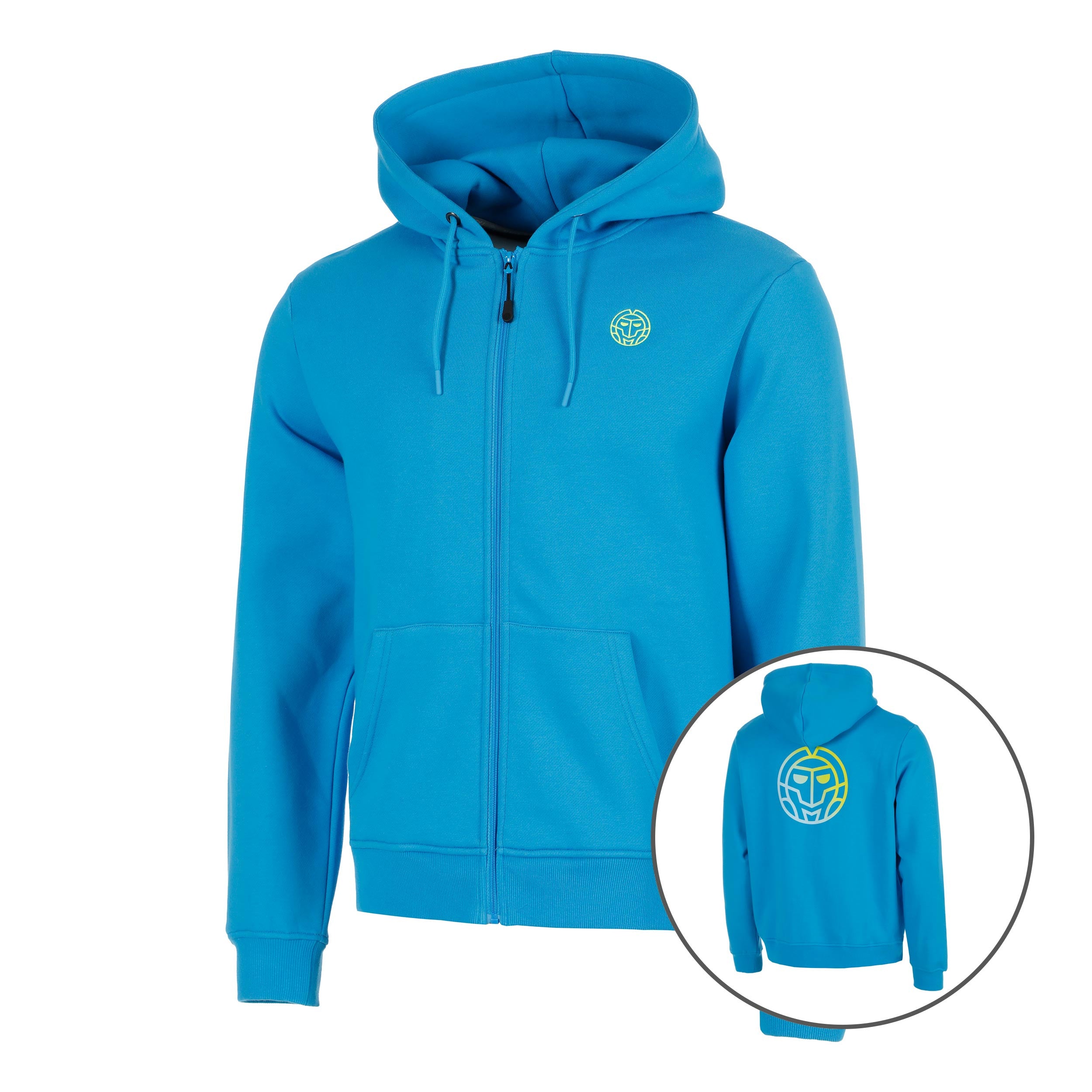 BIDI BADU Out of Control Backprint Zip Sudadera con cremallera Hombres-azul