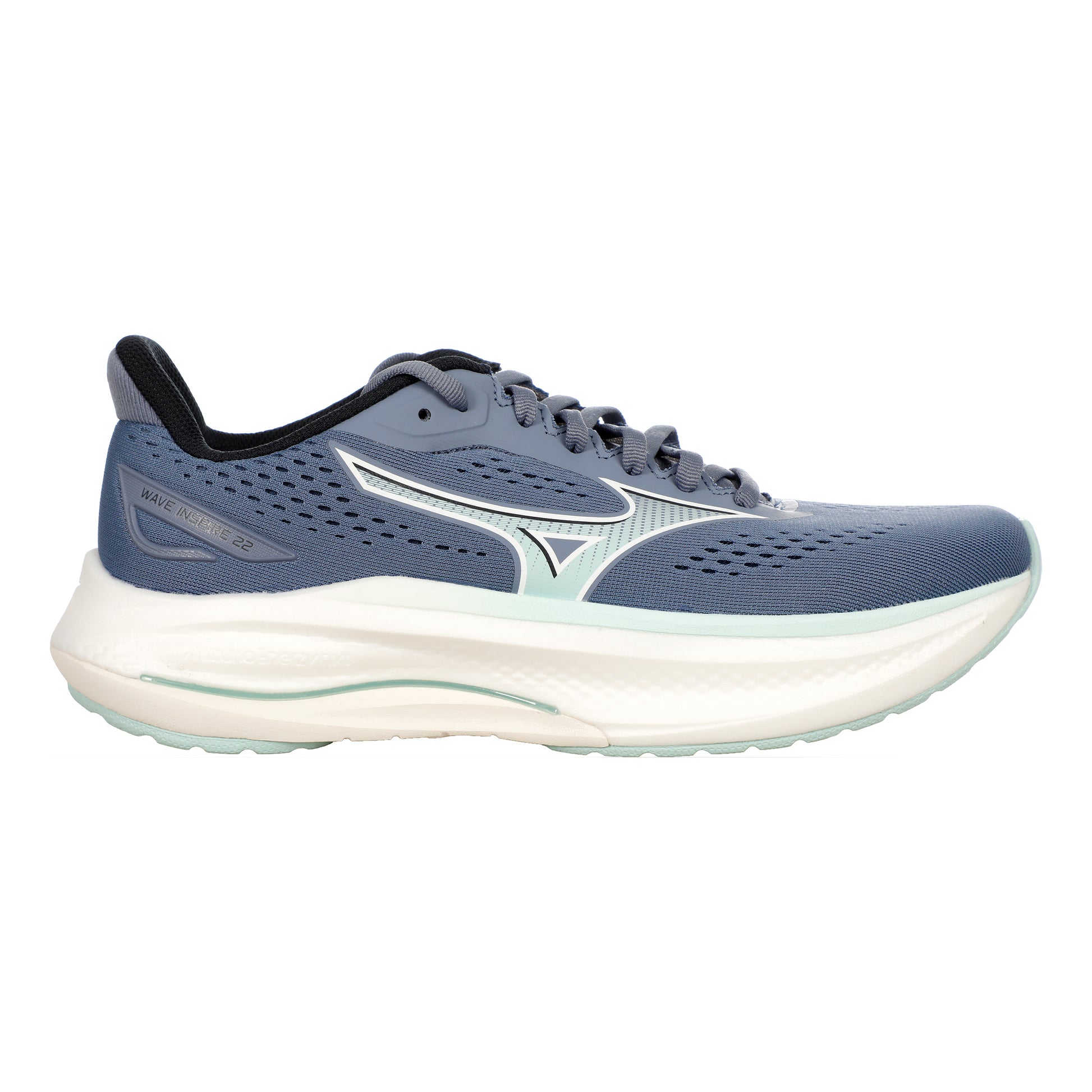 Mizuno Wave Inspire 22  Zapatilla de estabilidad Mujeres - azul-gris, menta