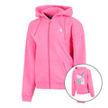 Joy Palm Court Sudadera con cremallera Mujeres-rosa, blanco