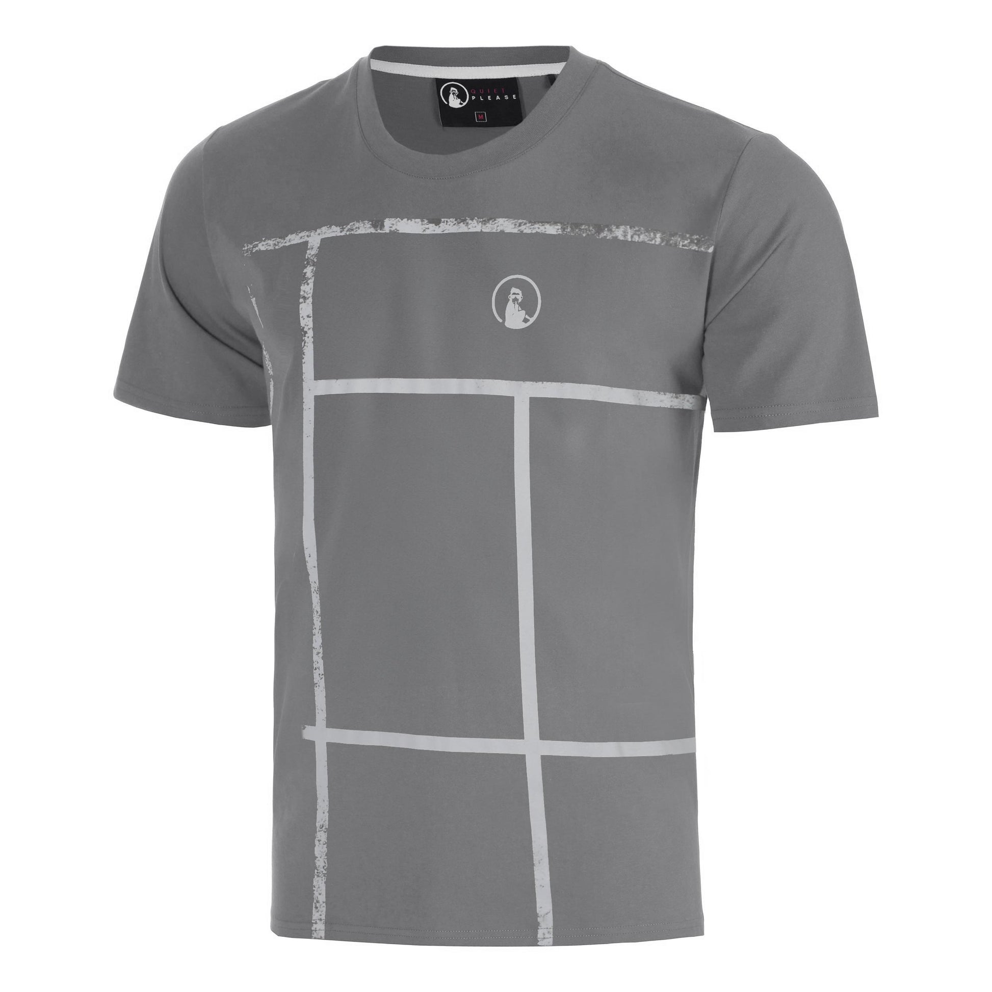 Quiet Please Crush Court Camiseta de manga corta Hombres-gris oscuro, gris claro