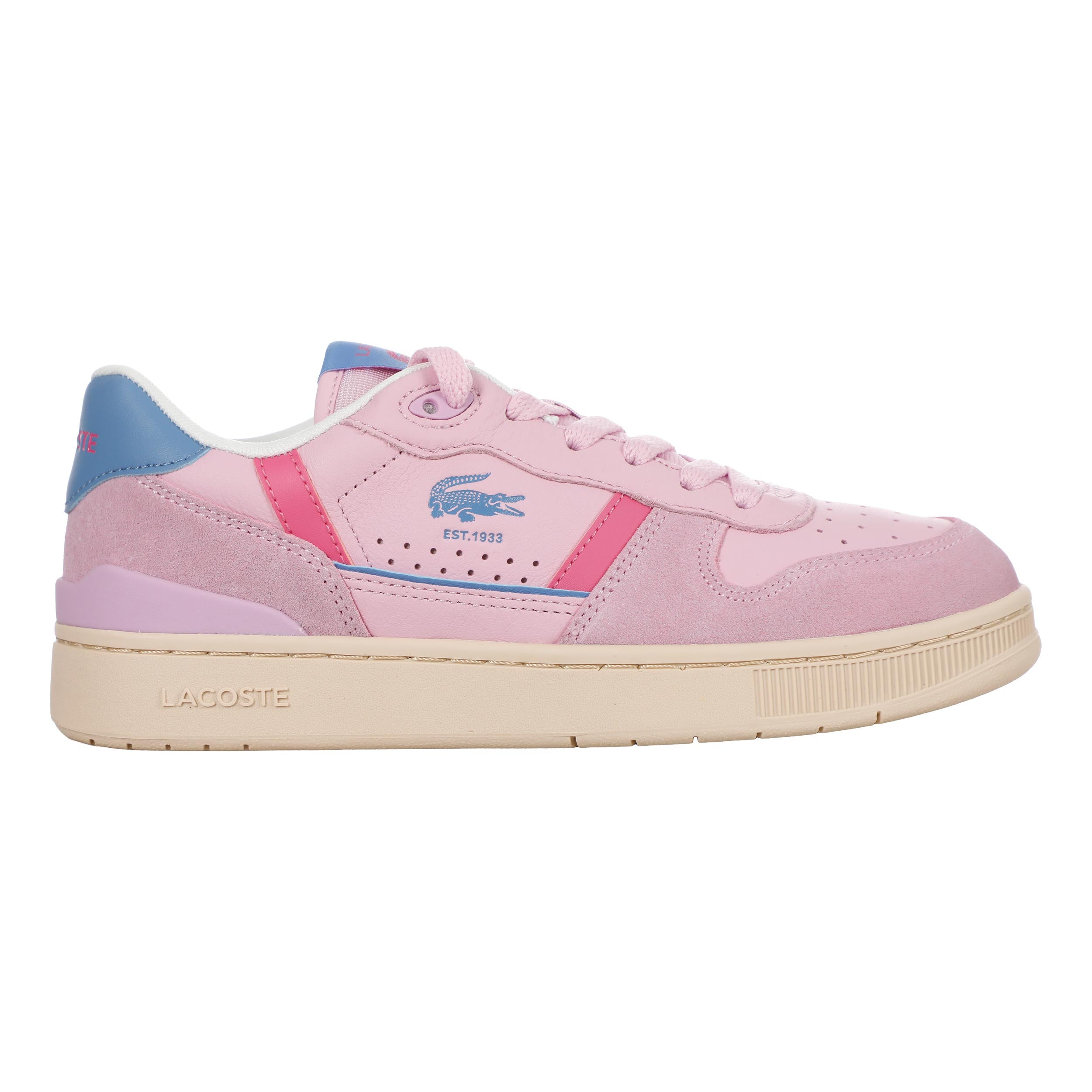 Lacoste T-Clip Set Zapatilla de ocio Mujeres-rosa, azul