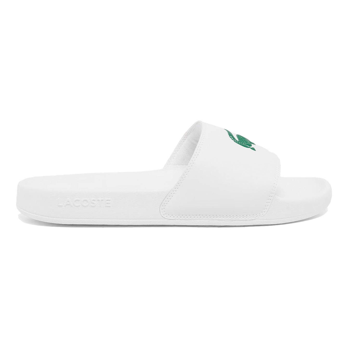 Lacoste Serve Slide Chanclas - blanco, verde