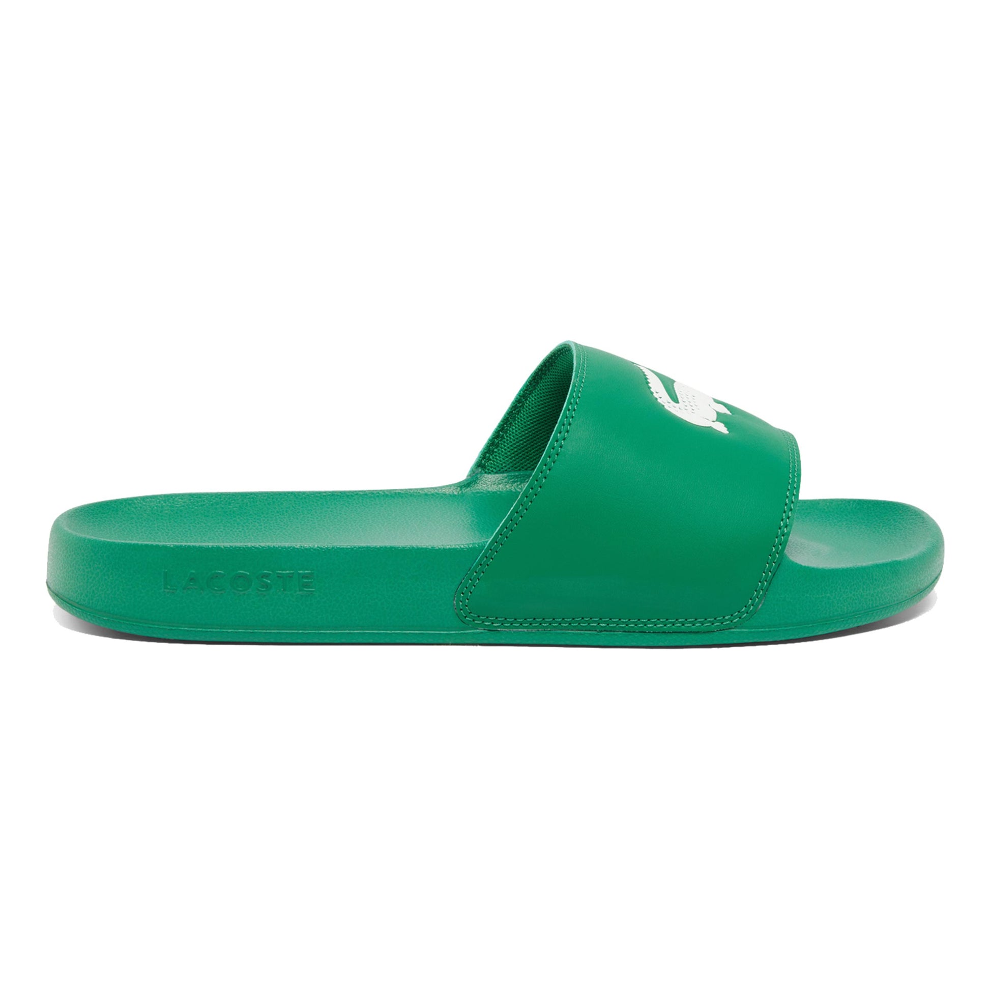 Lacoste Serve Slide Chanclas - verde, blanco