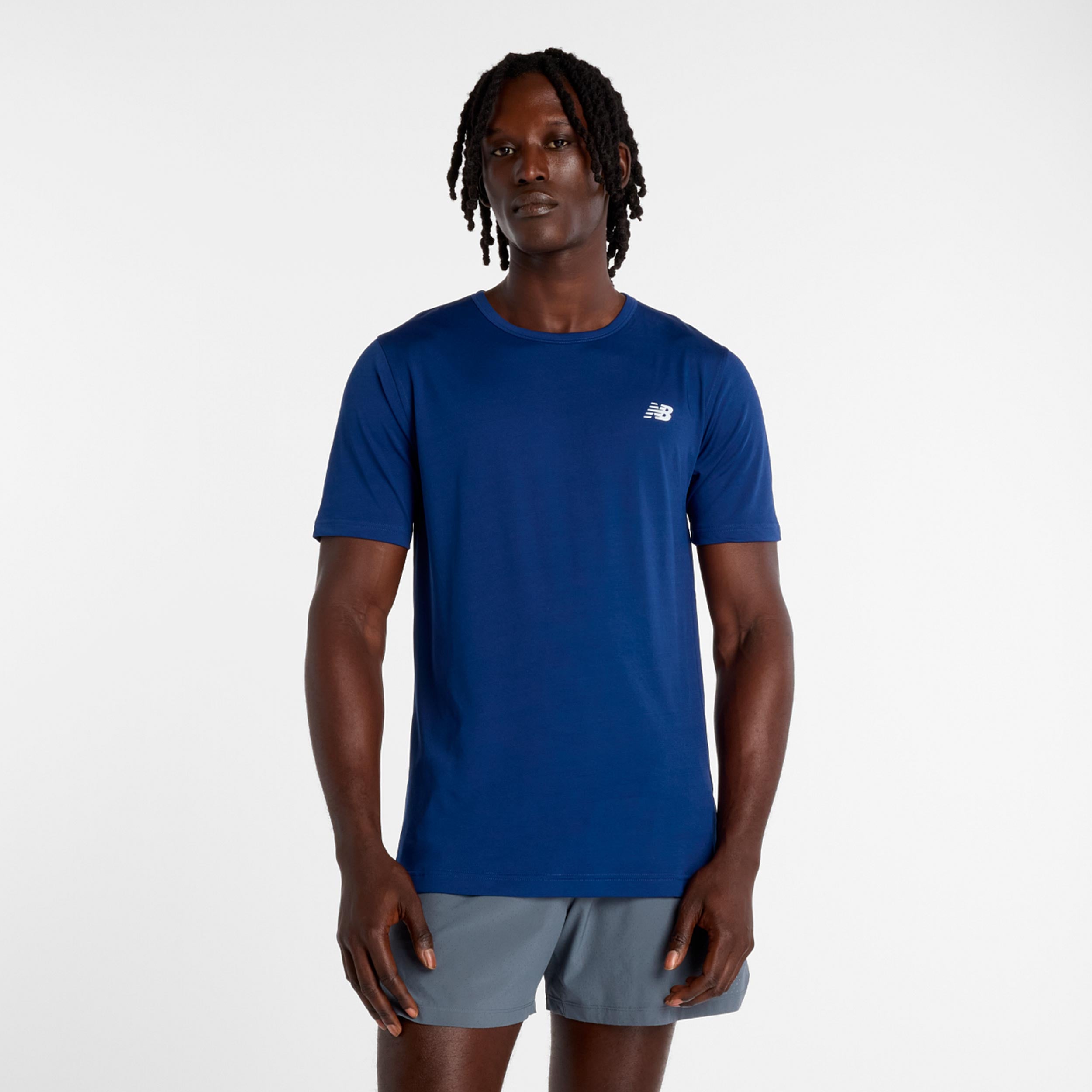 New Balance Sport Essentials Utility Camiseta de manga corta Hombres-azul, blanco