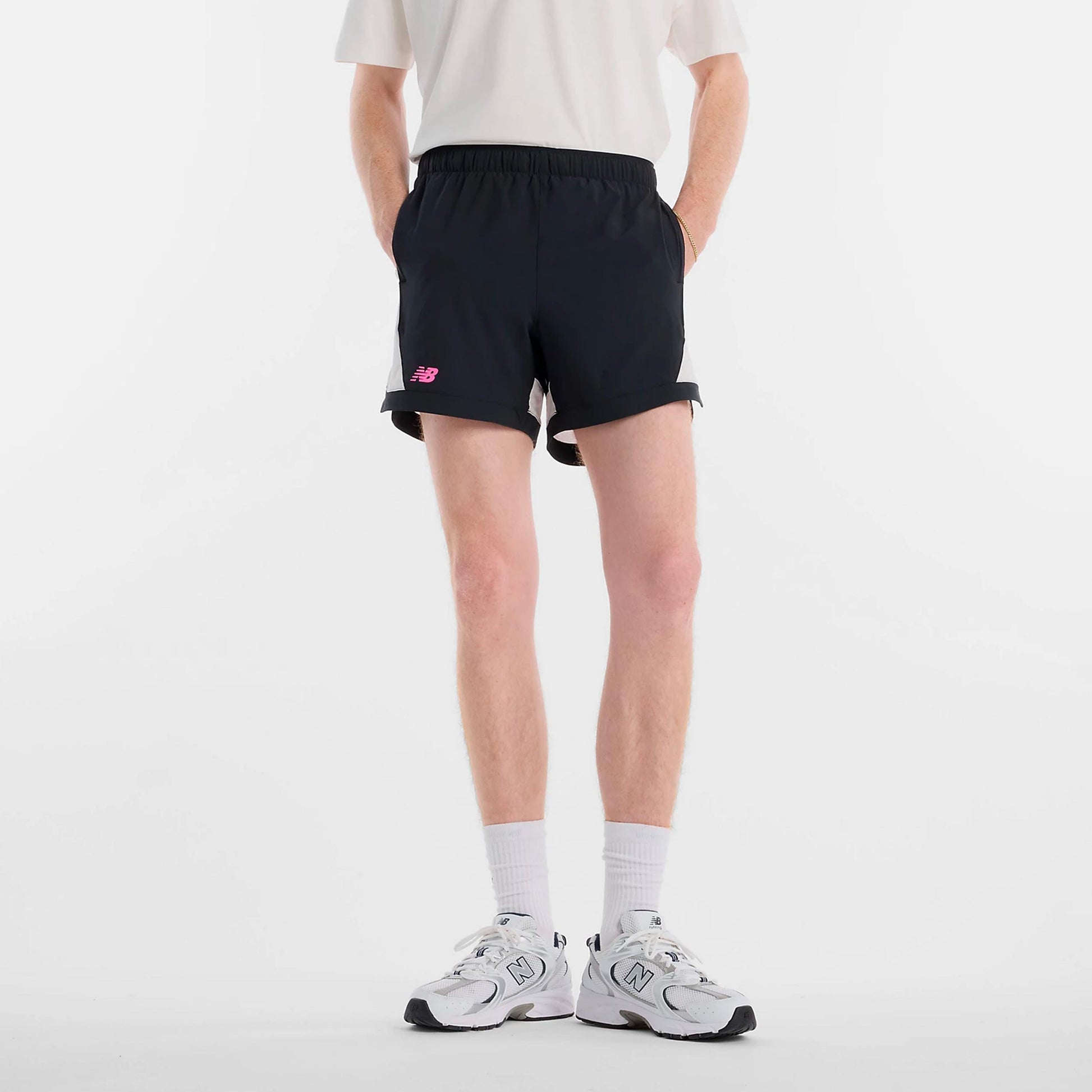 New Balance Tournament Novelty Shorts Hombres-negro, blanco