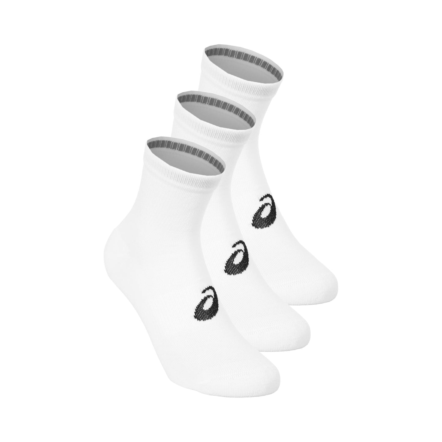 ASICS Calcetines de tenis - Pack de 3 Unisex-blanco