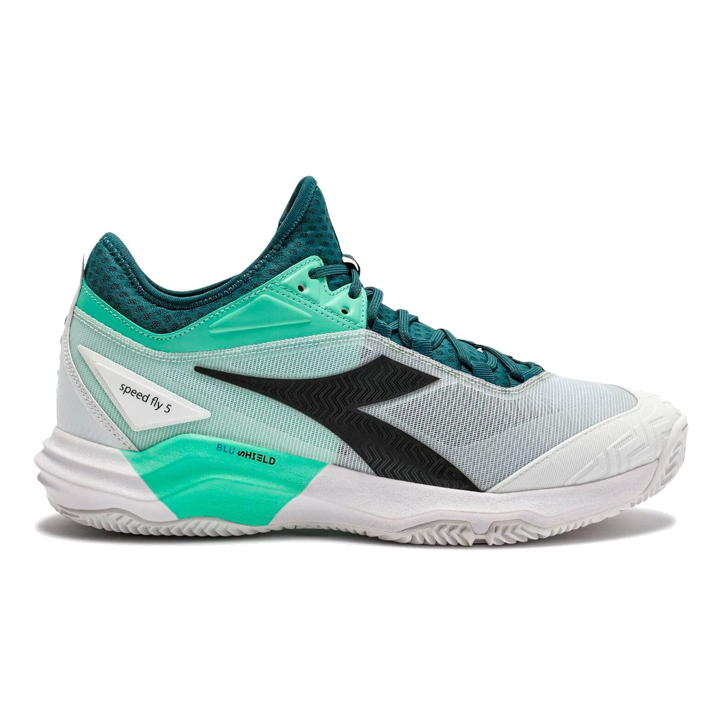 Diadora Speed Blushield Fly 5 Zapatilla tierra batida Hombres-color petróleo, negro