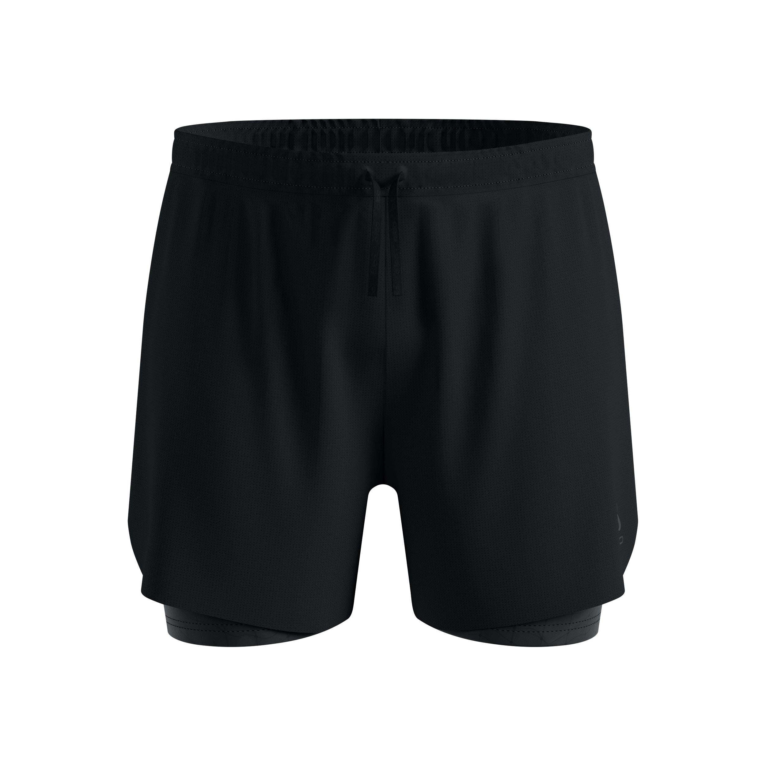 Odlo Zeroweight Print 5in 2in1 Pantalones cortos Hombres-negro