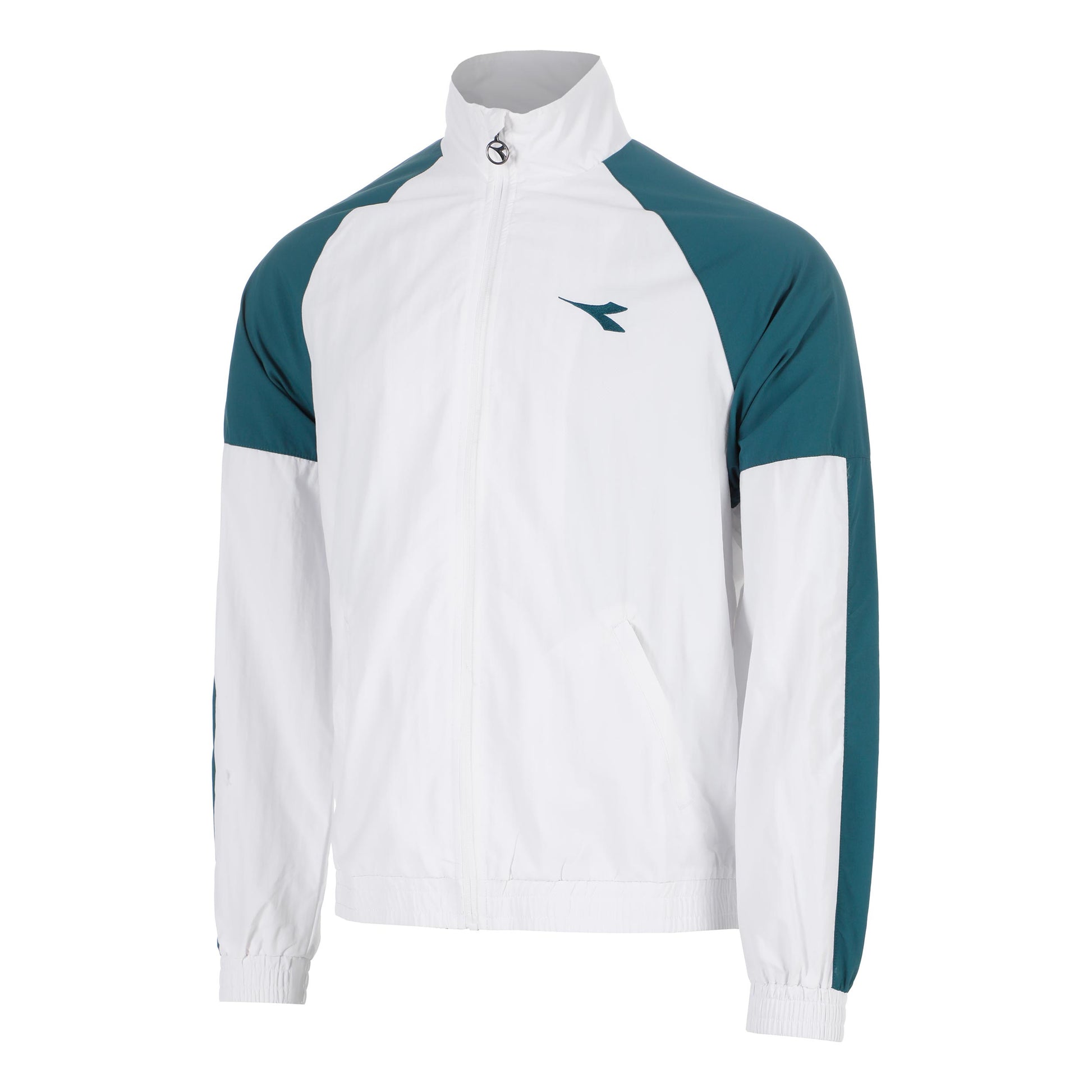 Diadora Match Chaqueta de entrenamiento Hombres-blanco, color petróleo