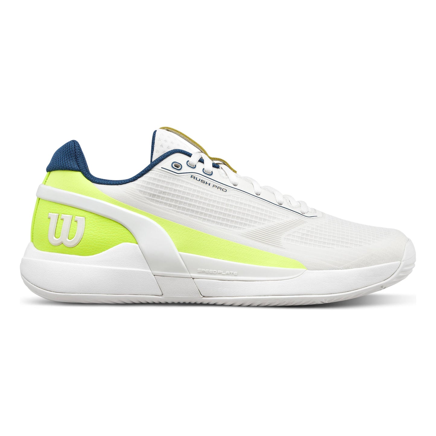 Wilson Rush Pro 5 Padel Zapatilla de pádel Hombres - blanco, amarillo neón