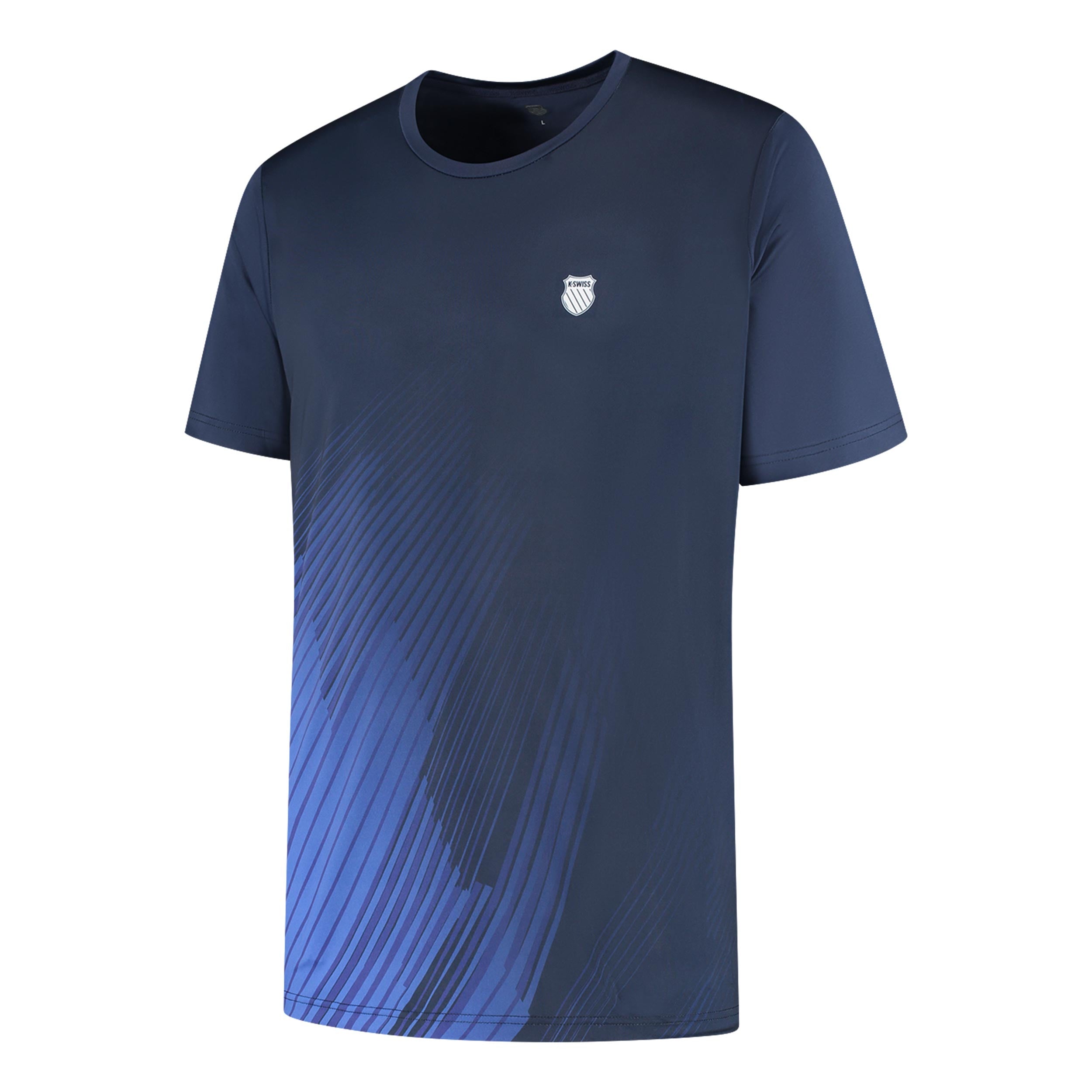 K-Swiss Hypercourt Print Camiseta de manga corta Hombres - azul oscuro
