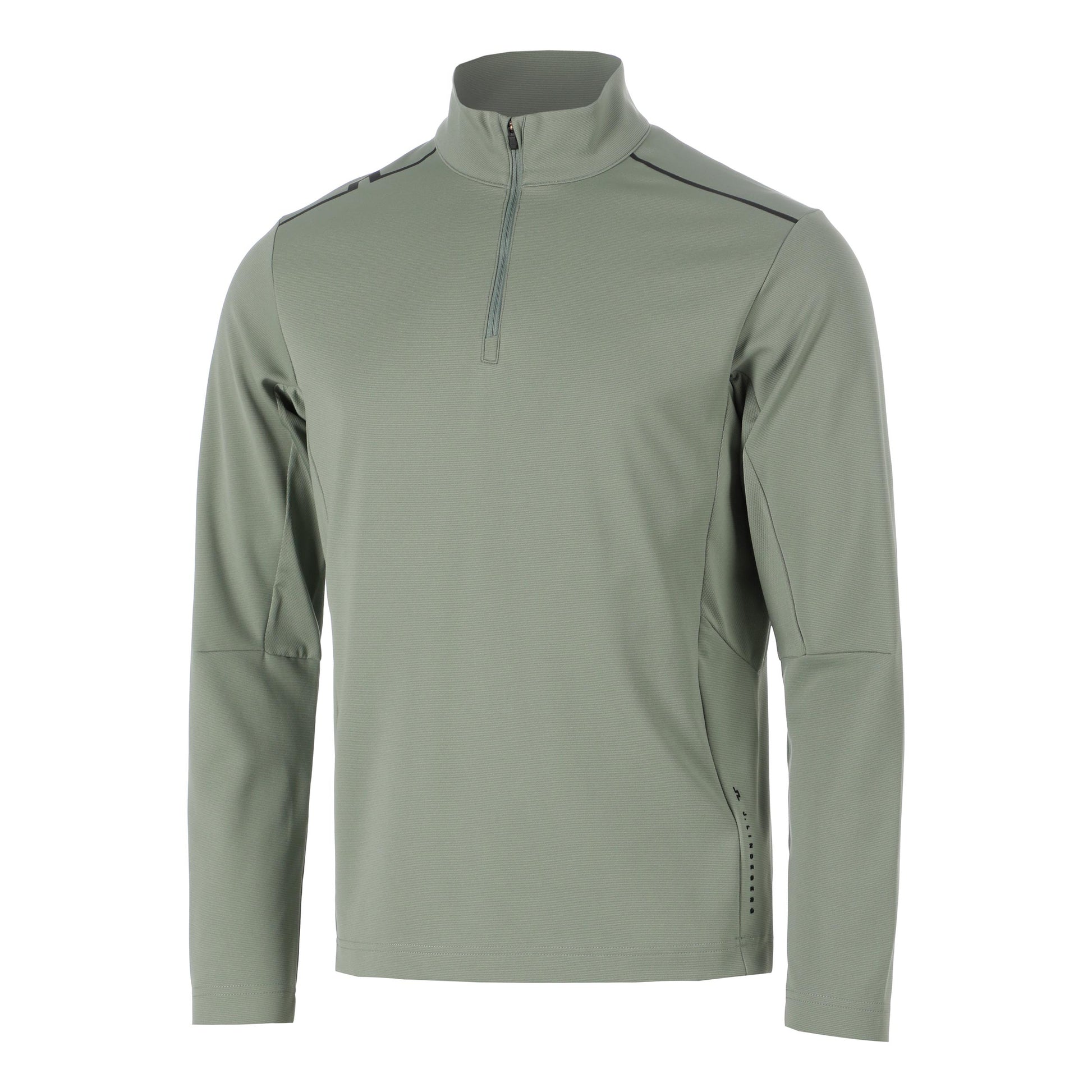 JLindeberg Leon Quarter Zip Camiseta de manga larga Hombres-oliva