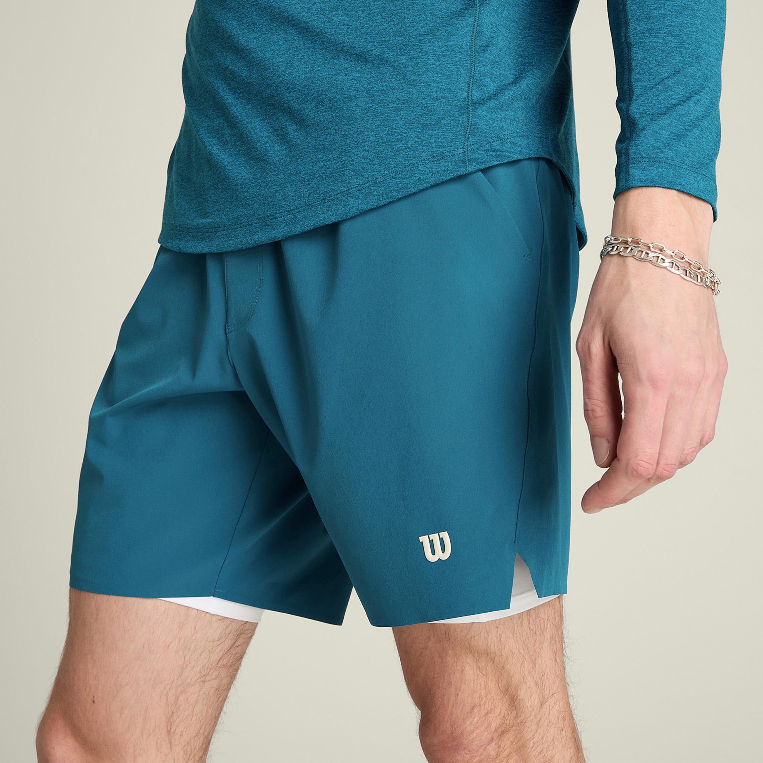 Wilson Tournament 7in Shorts Hombres-azul