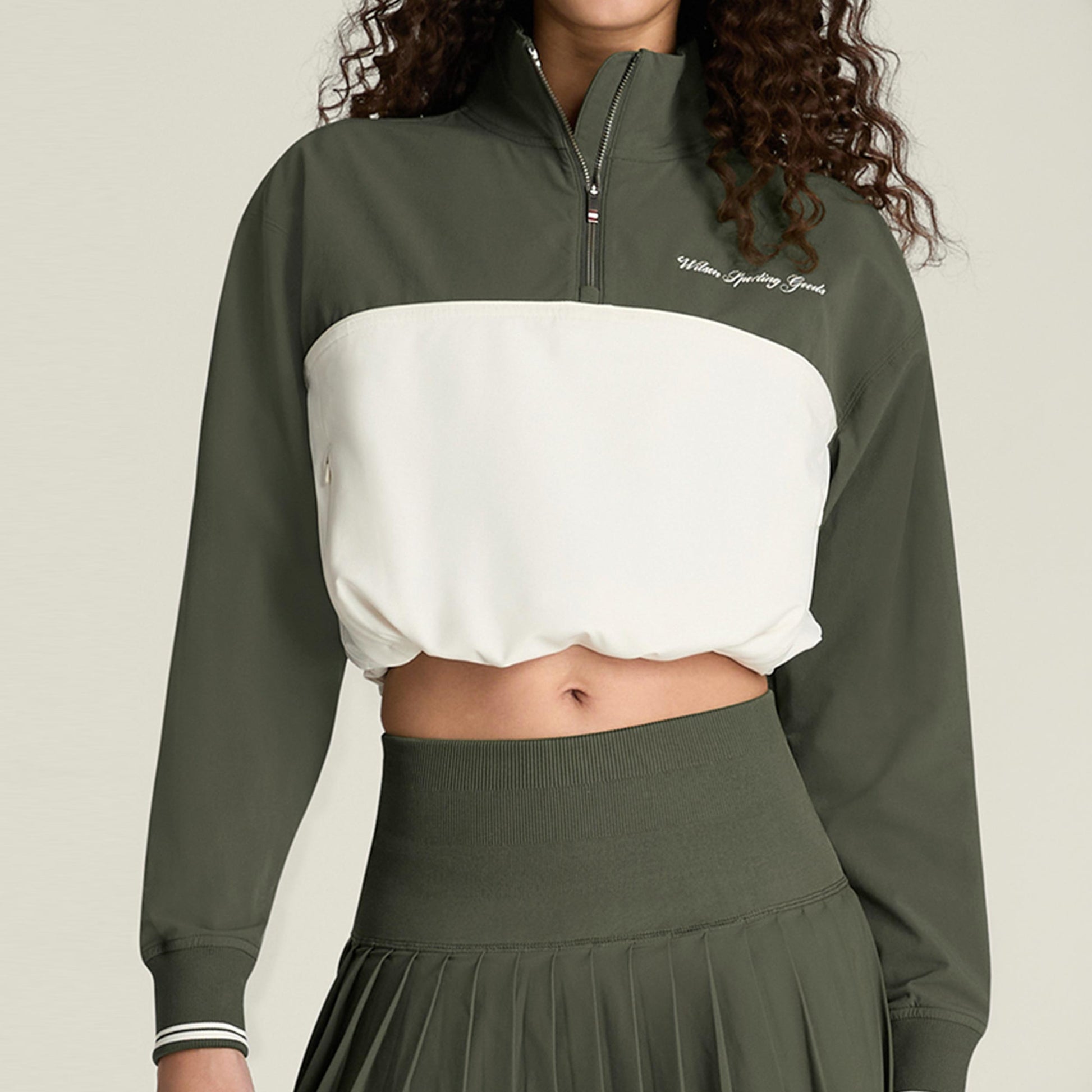 Wilson Davenport Woven Chaqueta de entrenamiento Mujeres-verde oscuro