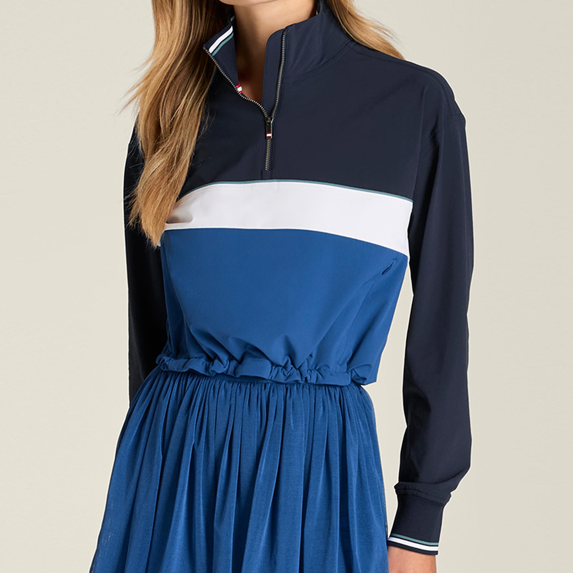 Wilson Davenport Woven Sudadera Mujeres - azul oscuro, azul claro