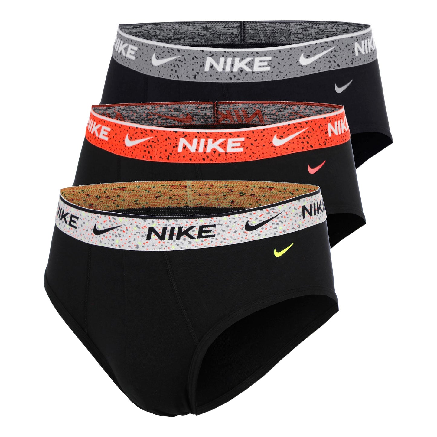 Nike Essential Cotton Stretch Brief Calzoncillos tipo bóxer - Pack de 3 Hombres-negro, rojo