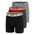 Essential Cotton Stretch Calzoncillos tipo bóxer Pack de 3 Hombres - negro, antracita